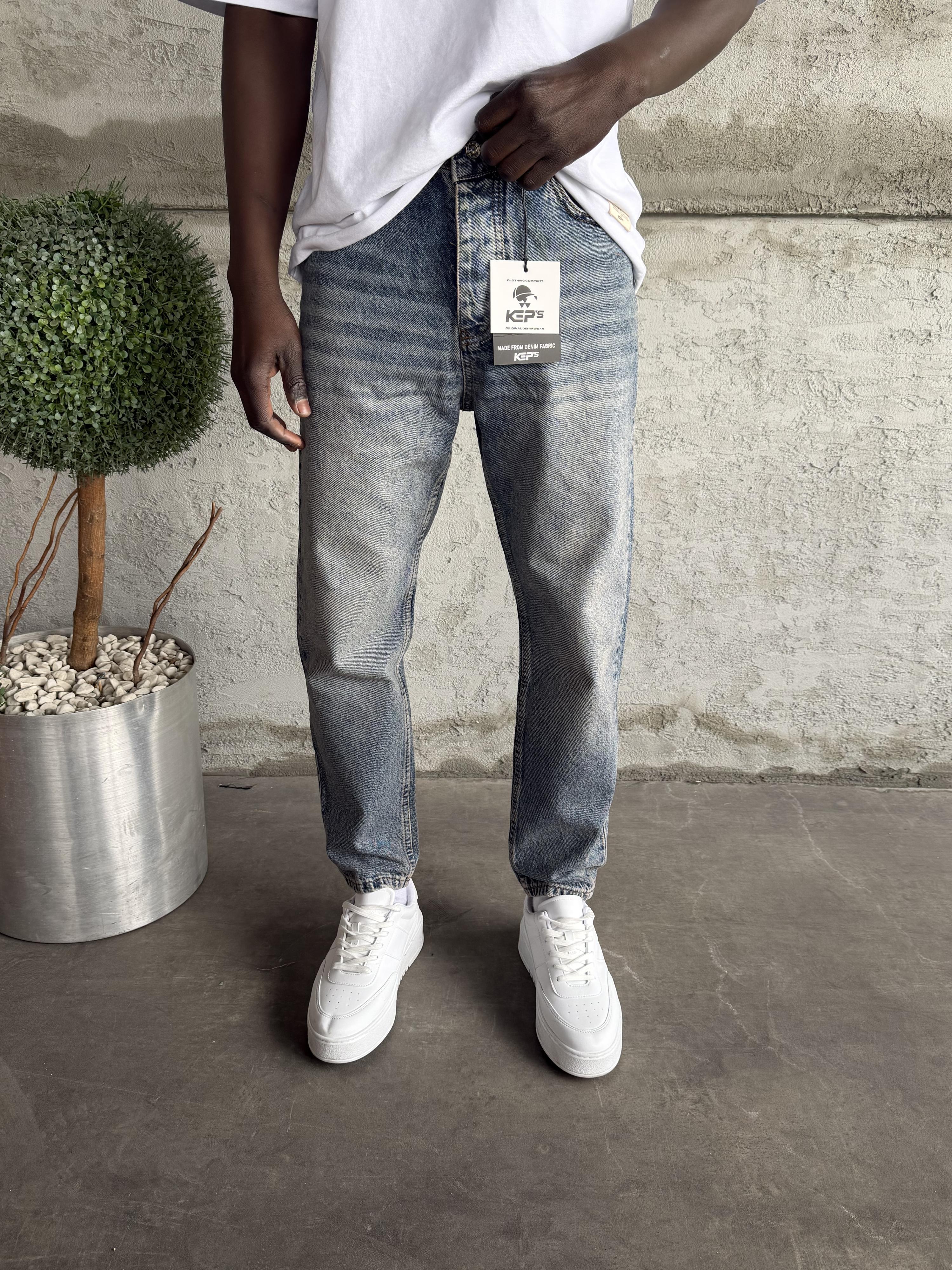 Mavi Yıkamalı Boyfriend Jean