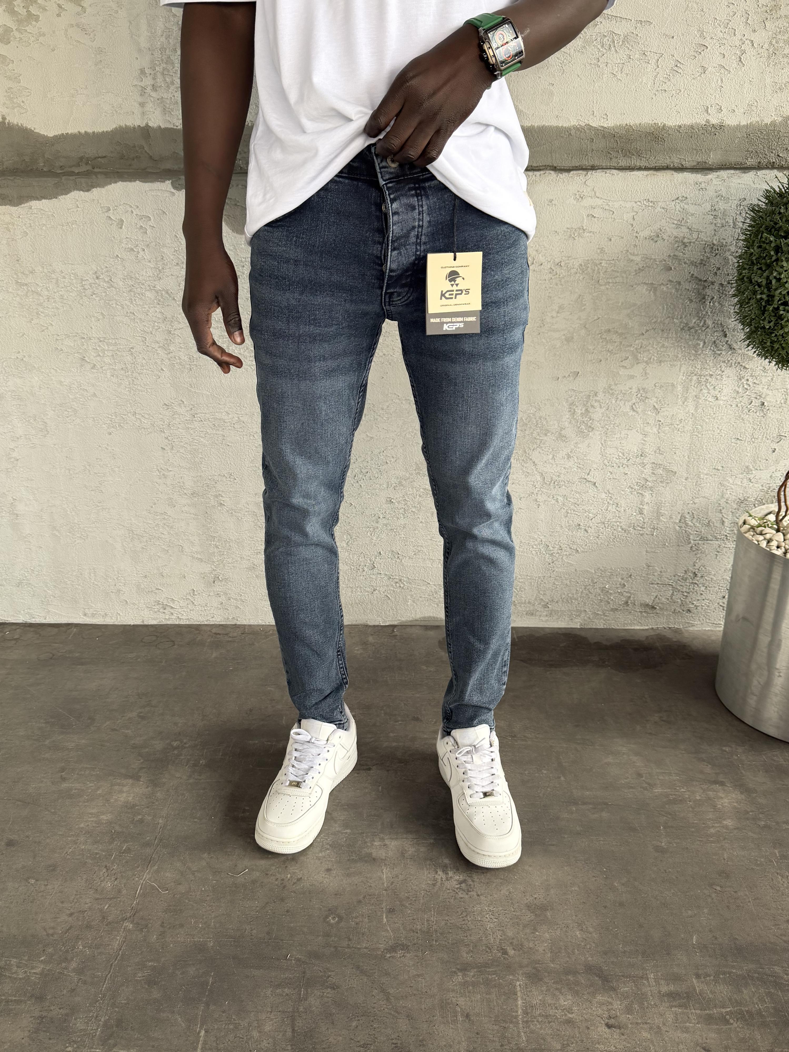 Mavi Yıkamalı Slimfit Jean