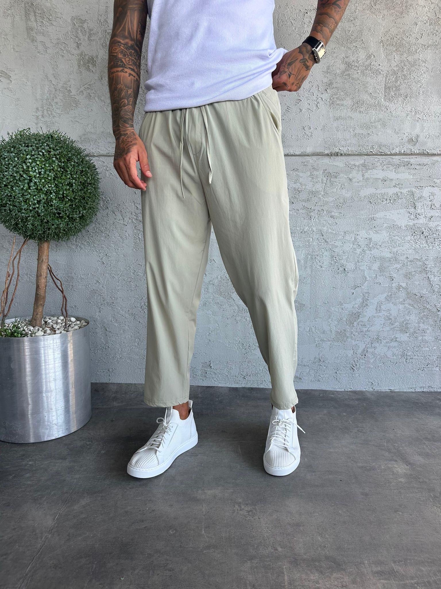 Mint Yeşil Paraşüt Kumaş Boyfriend Pantolon