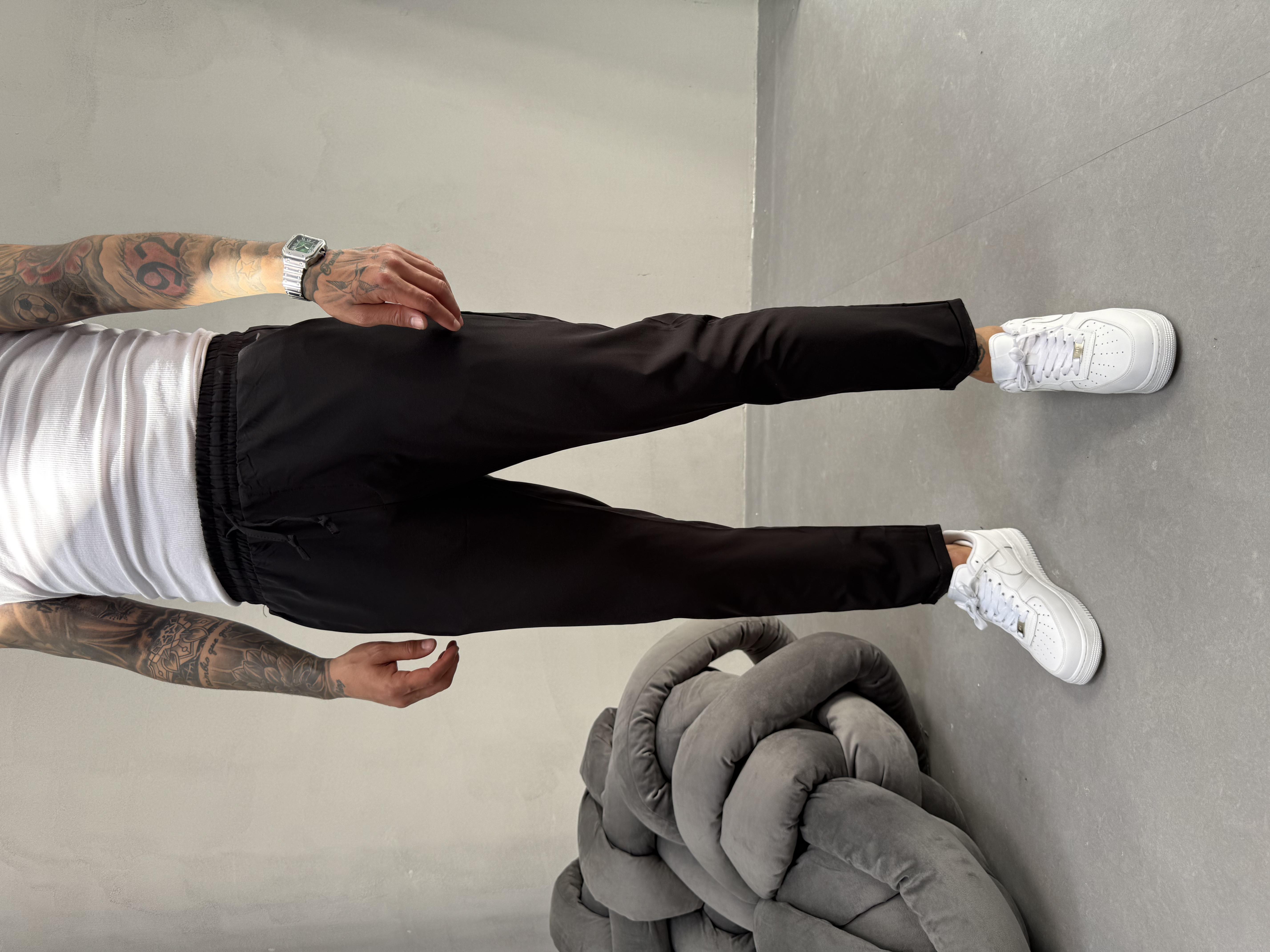 Siyah Duble Paça Slimfit Jogger