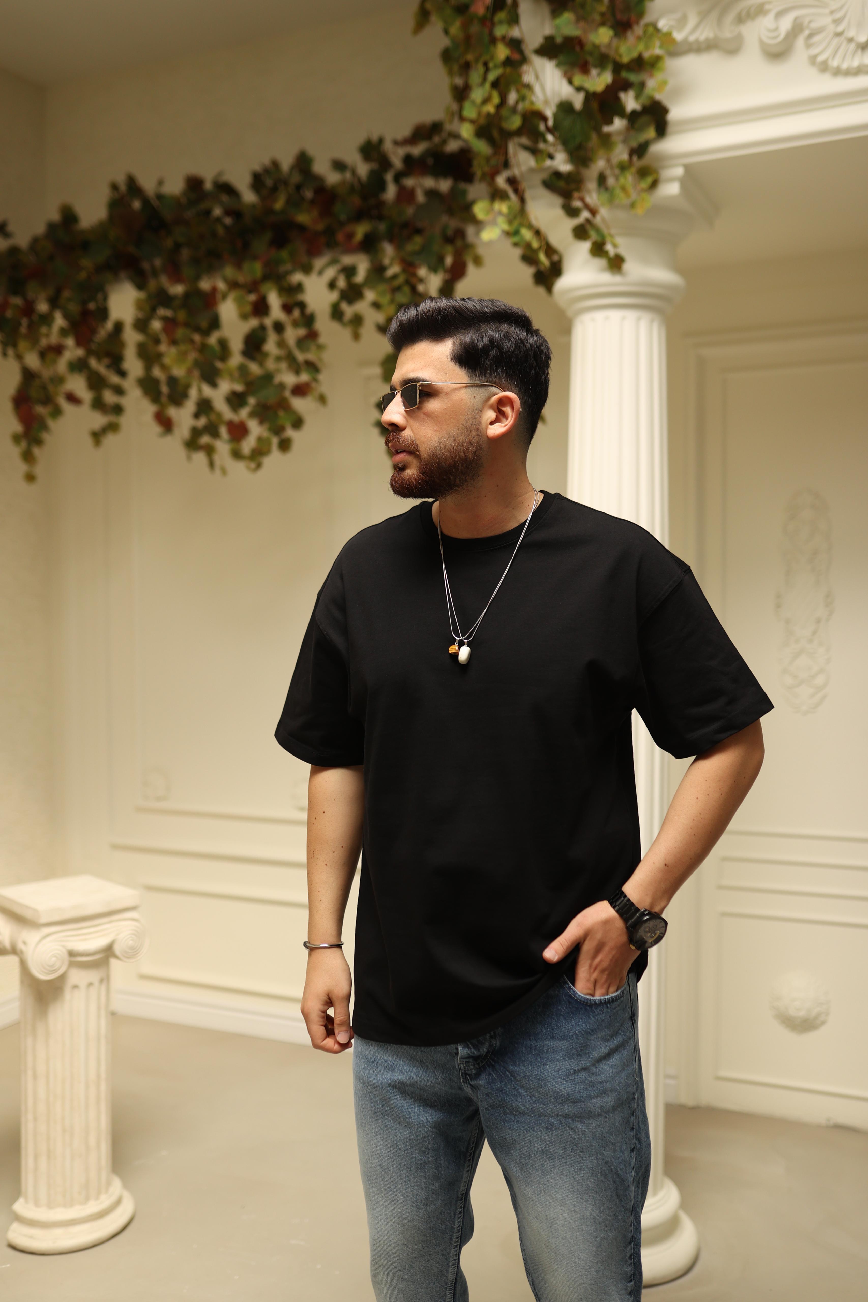 Siyah Oversize Basic T-Shirt