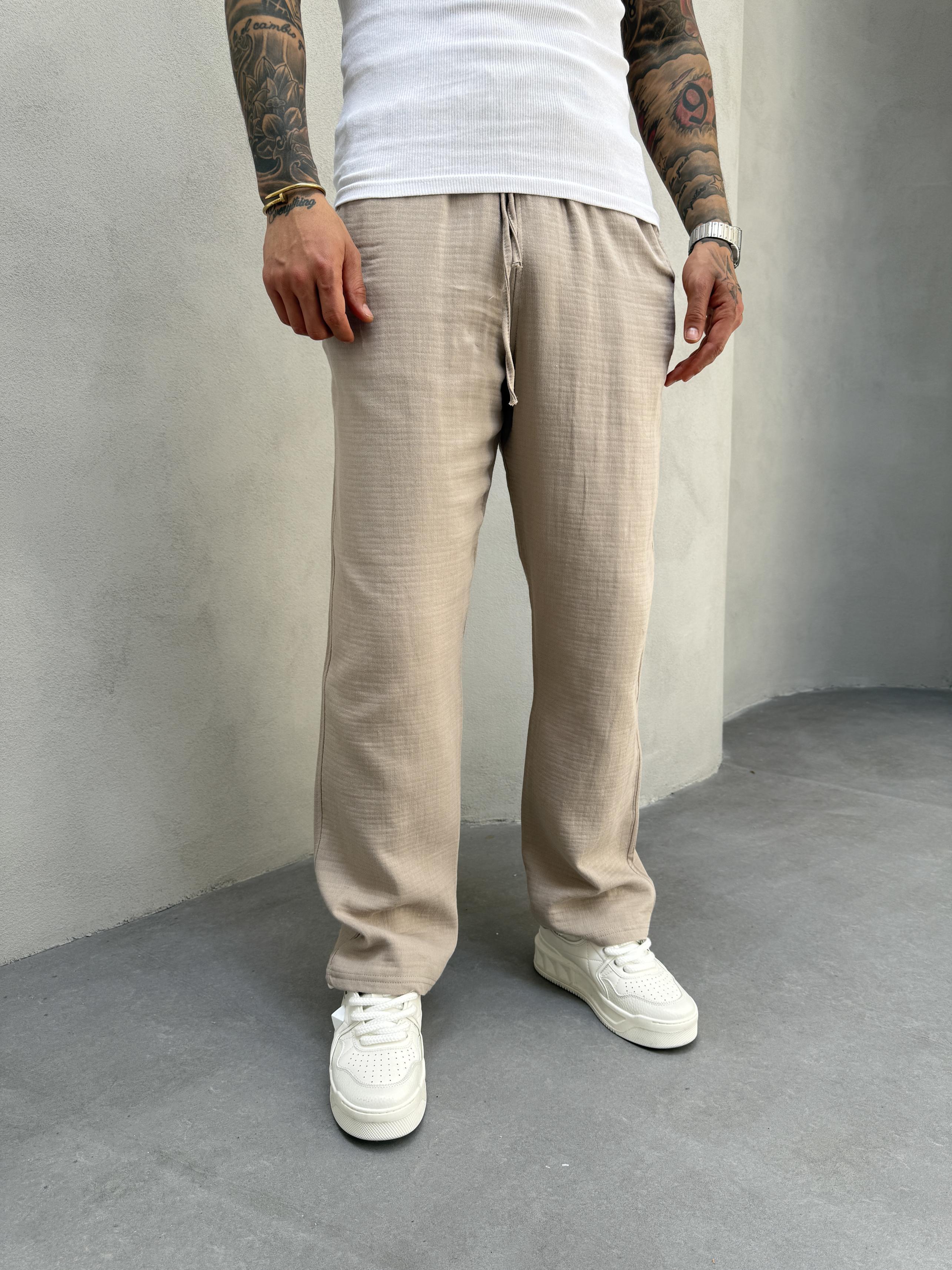 Vizon Müslin Kumaş Baggy Pantolon