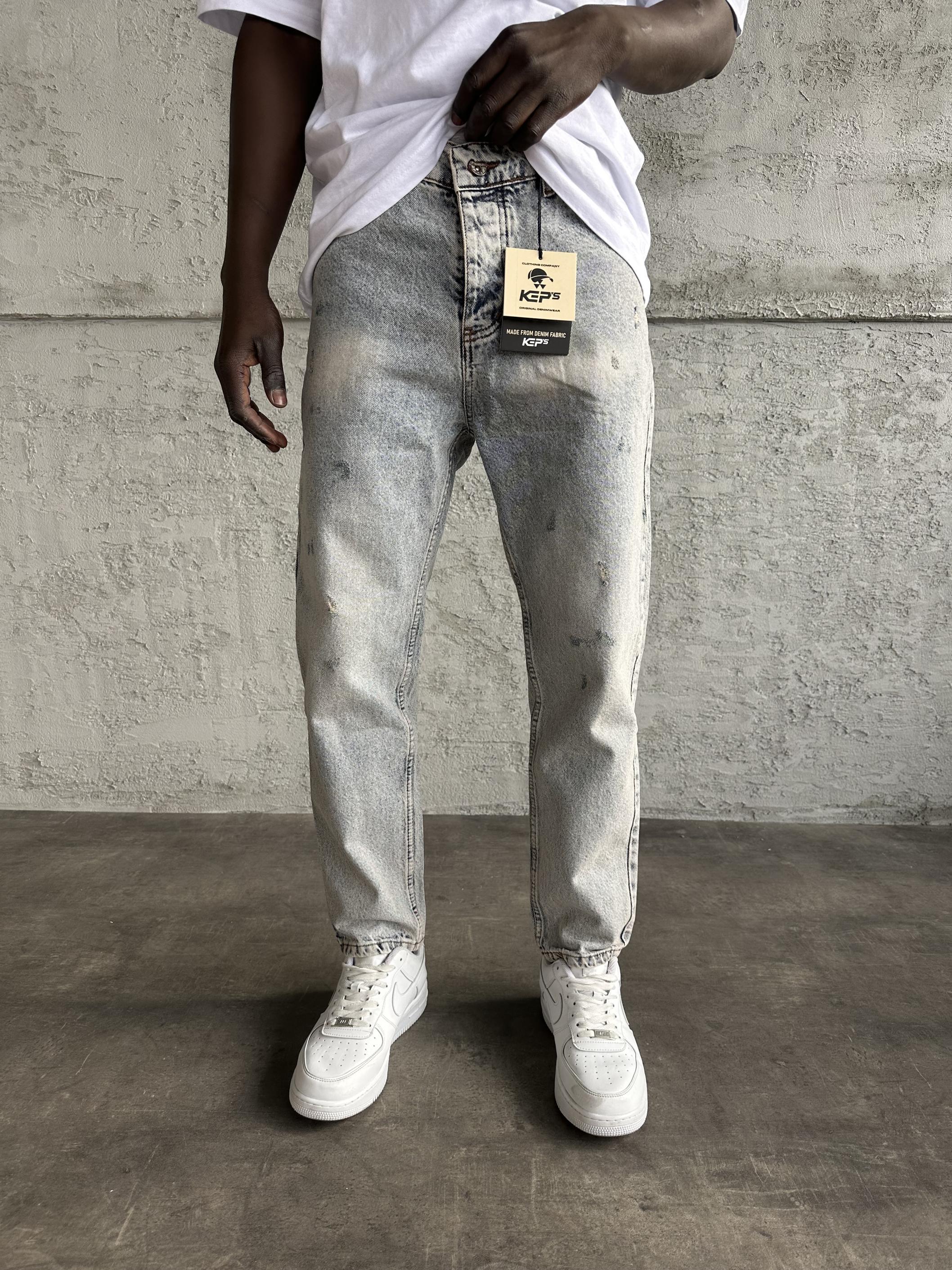 Yıkamalı Lazerli Boyfriend Jean