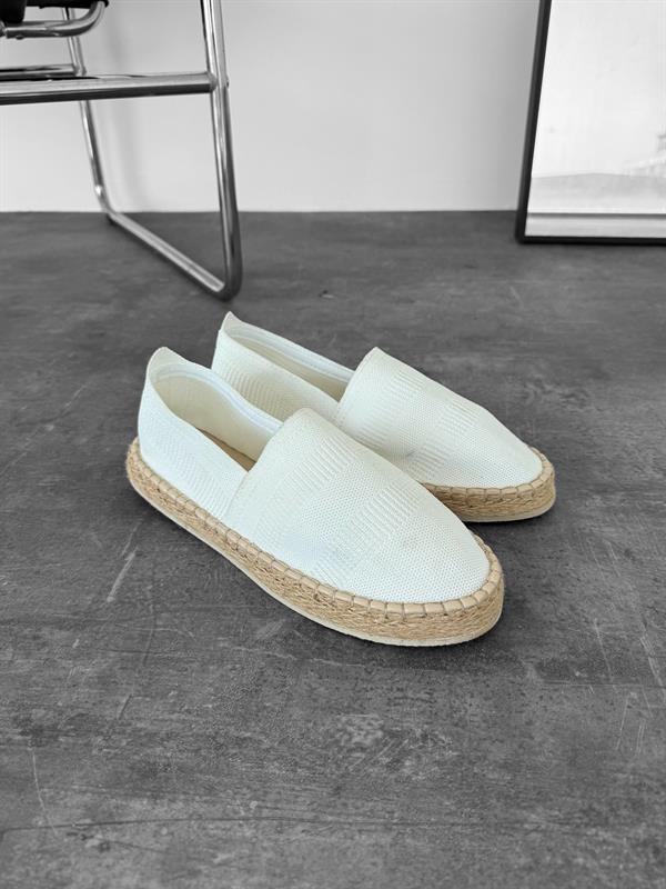 Beyaz Espadril Ayakkabı