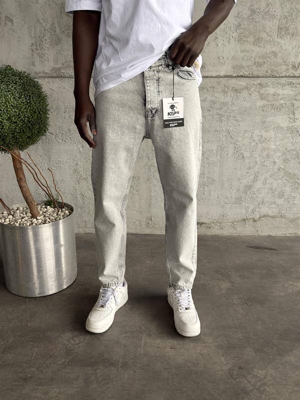 Gri Yıkamalı Boyfriend Jean