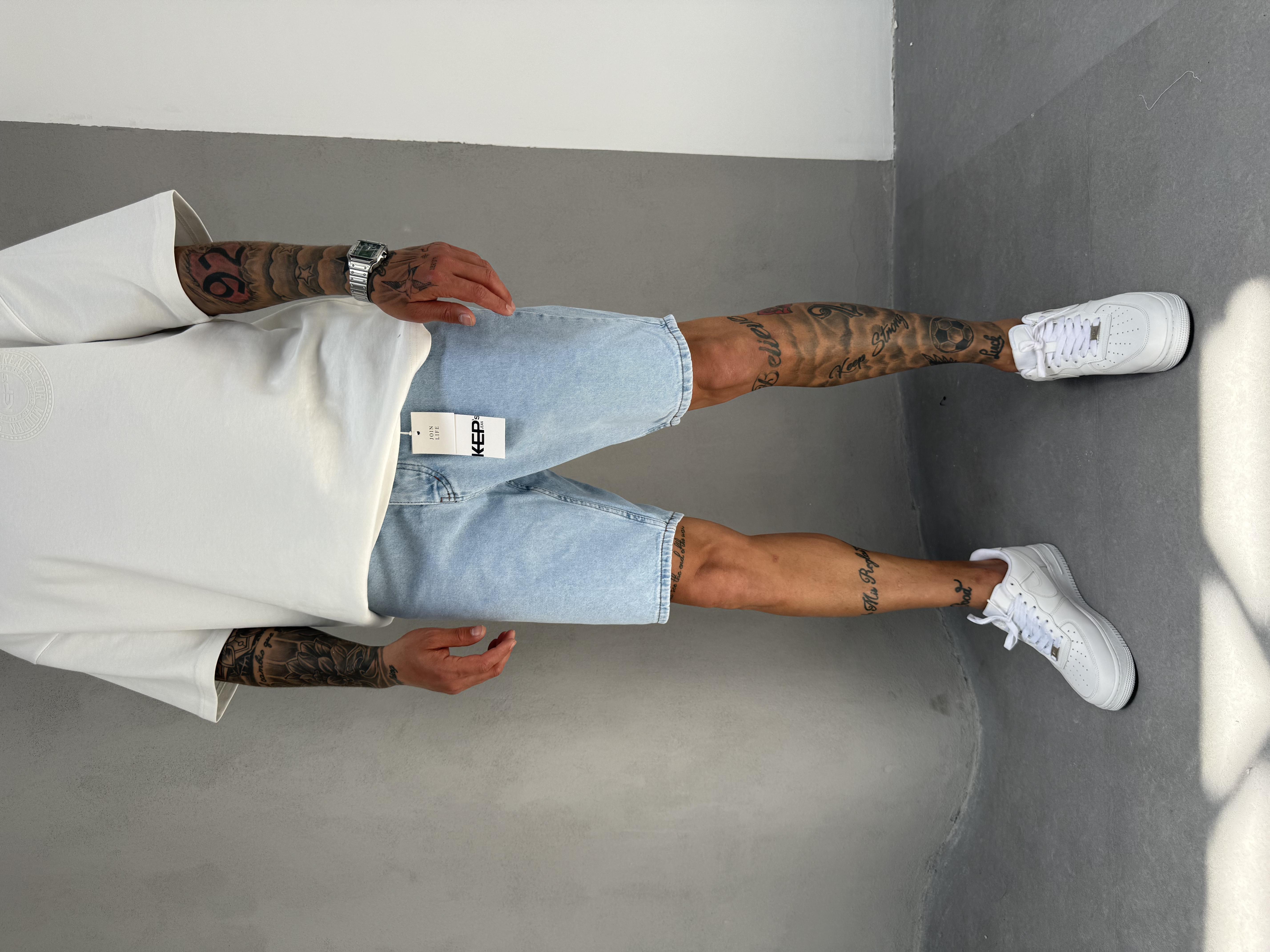 Açık Mavi Kot Şort