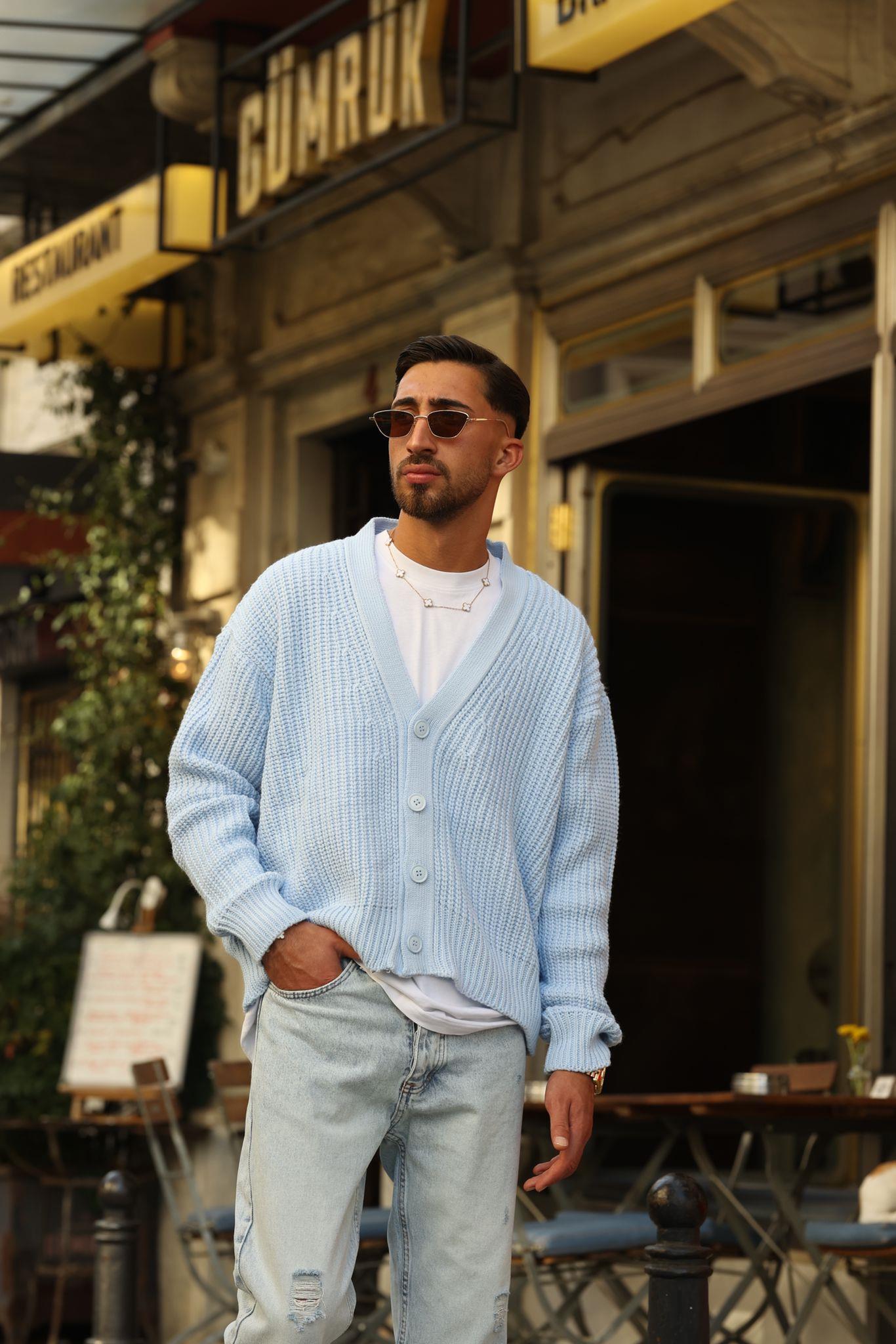 Bebe Mavi Örme Hırka