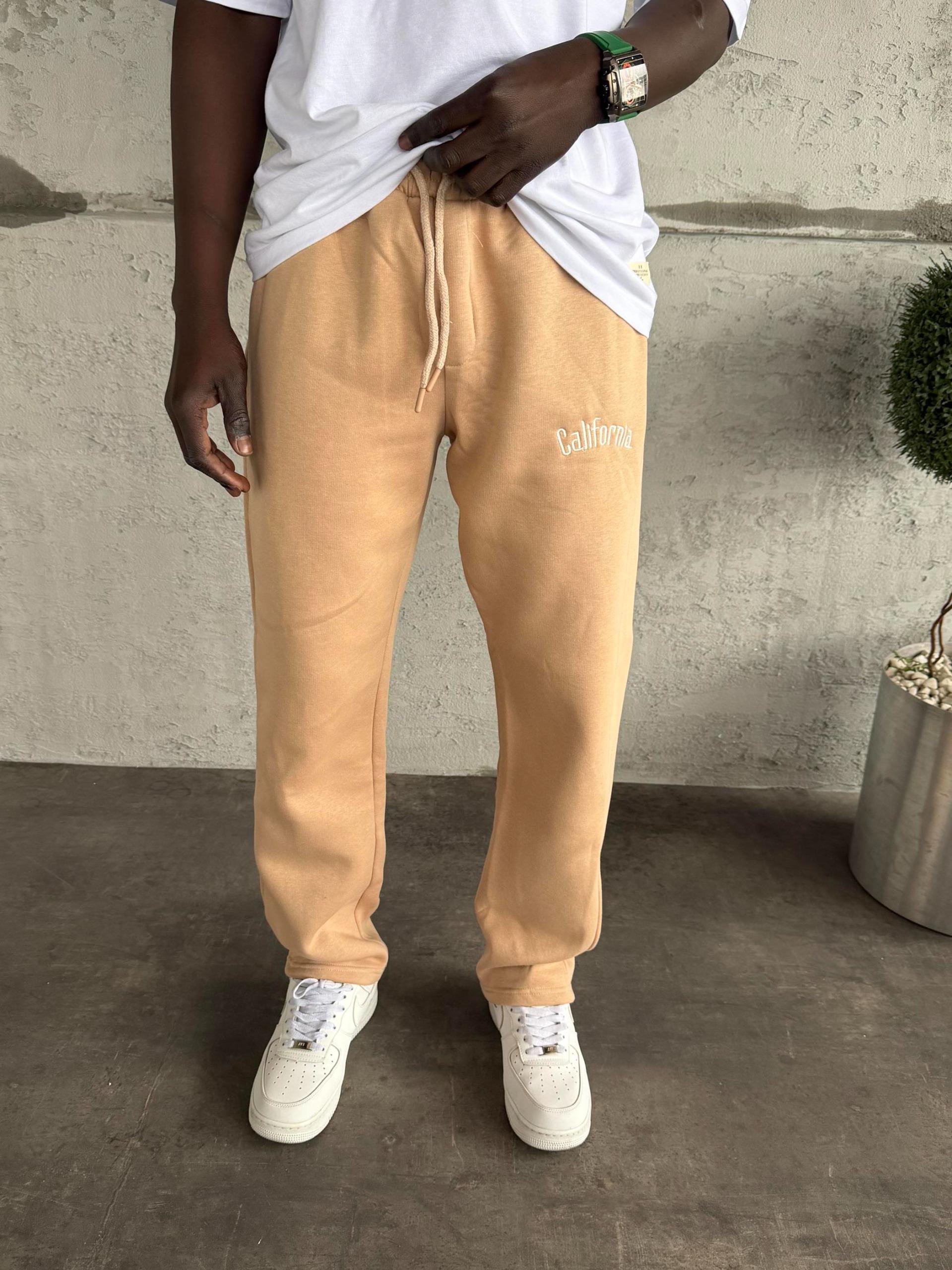 Bej California Yazılı Eşofman