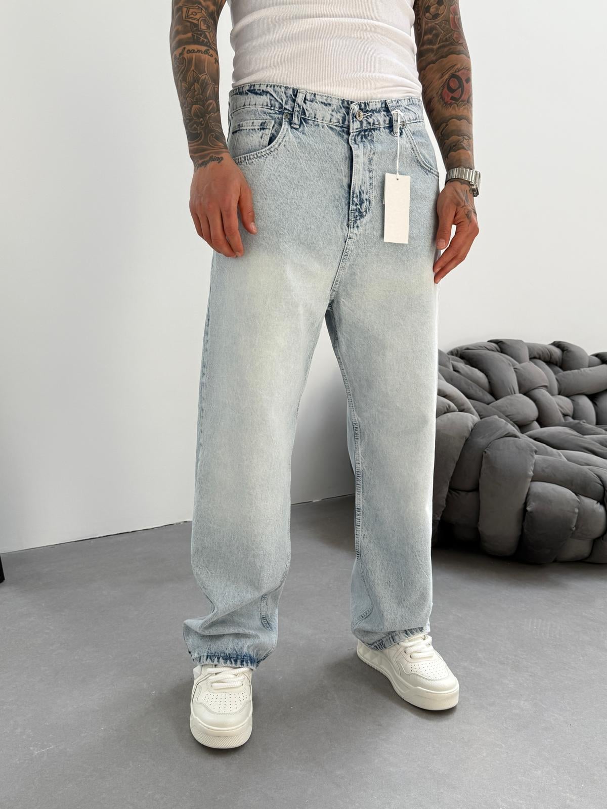 Buz Mavi Relax Baggy Jean