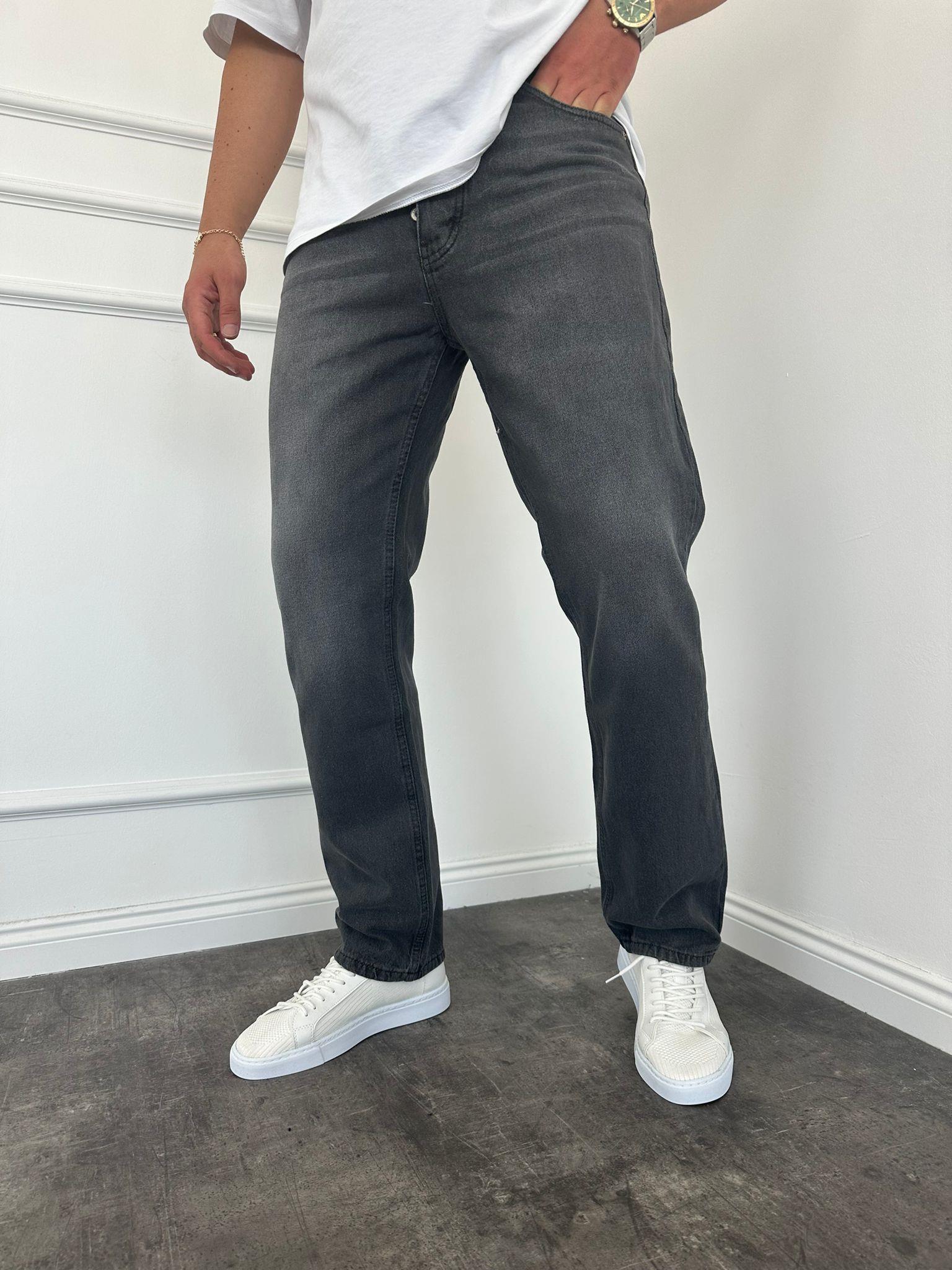 Füme Taşlamalı Baggy Jean