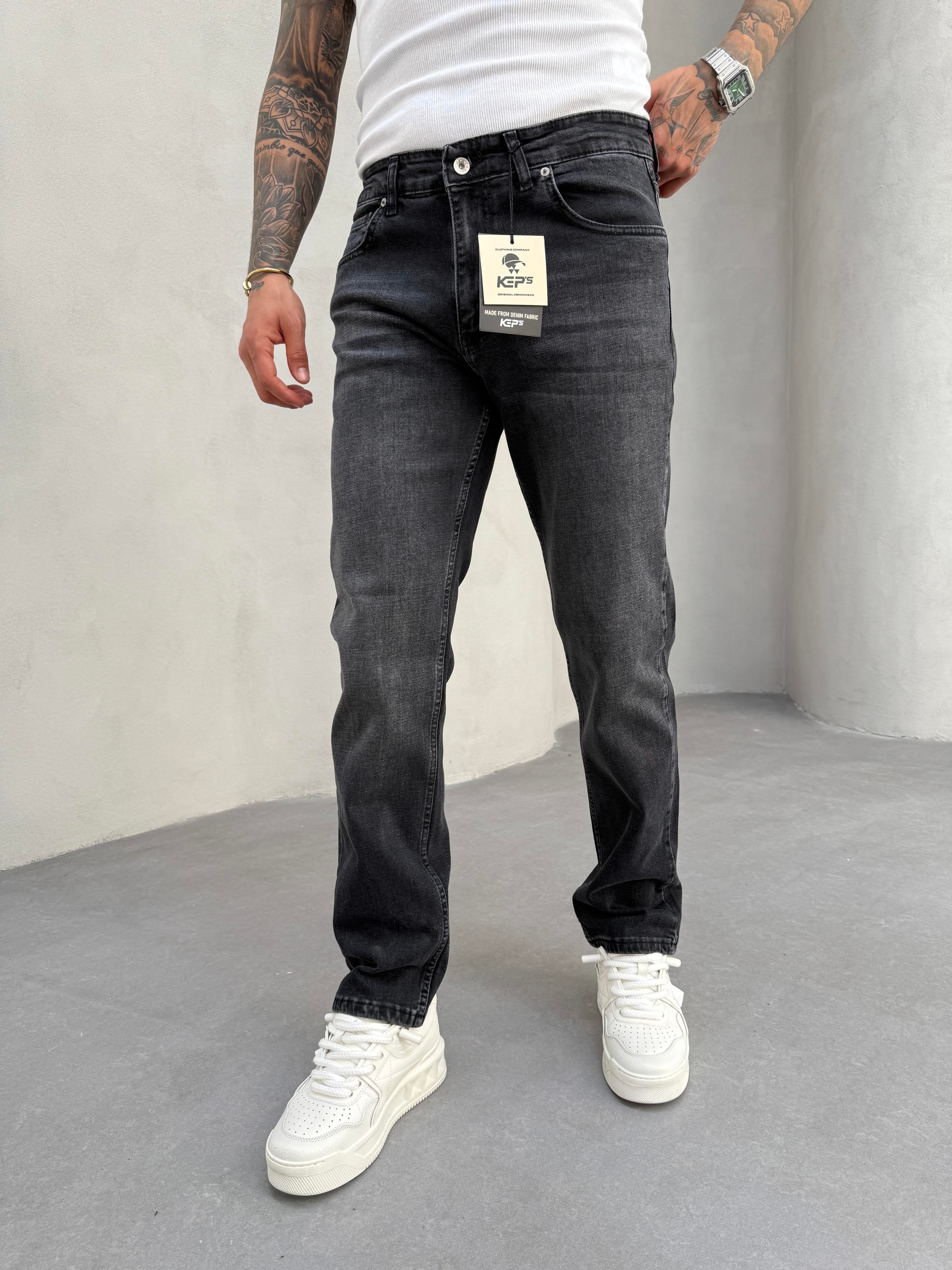 Füme Taşlamalı Regular Fit Jean