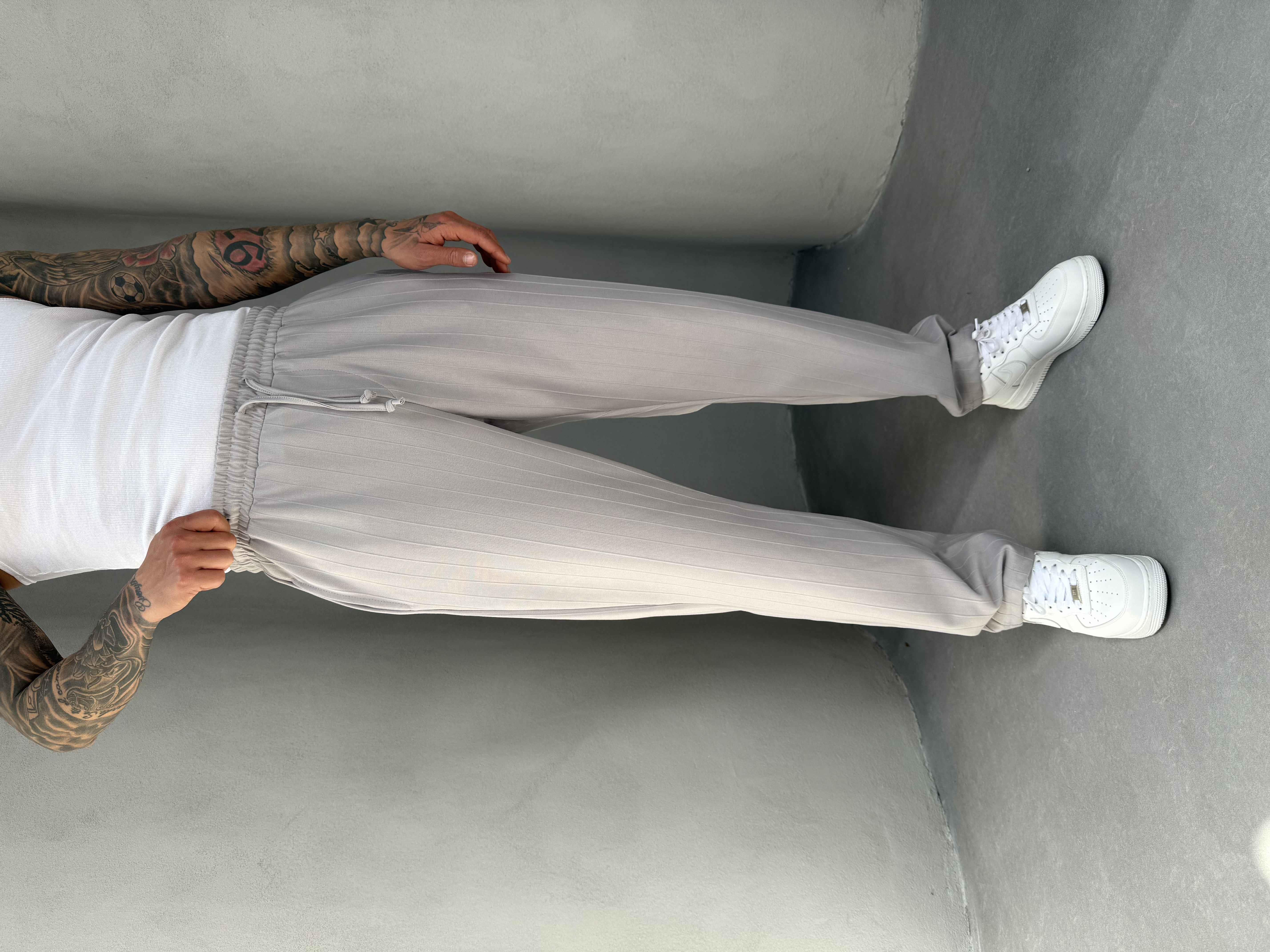 Gri Çizgili Eşofman