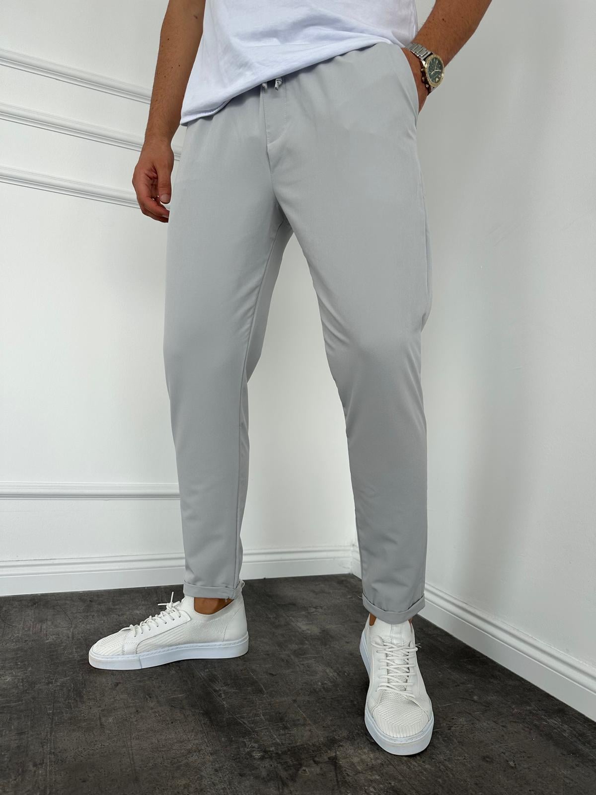 Gri Duble Paça Slimfit Jogger