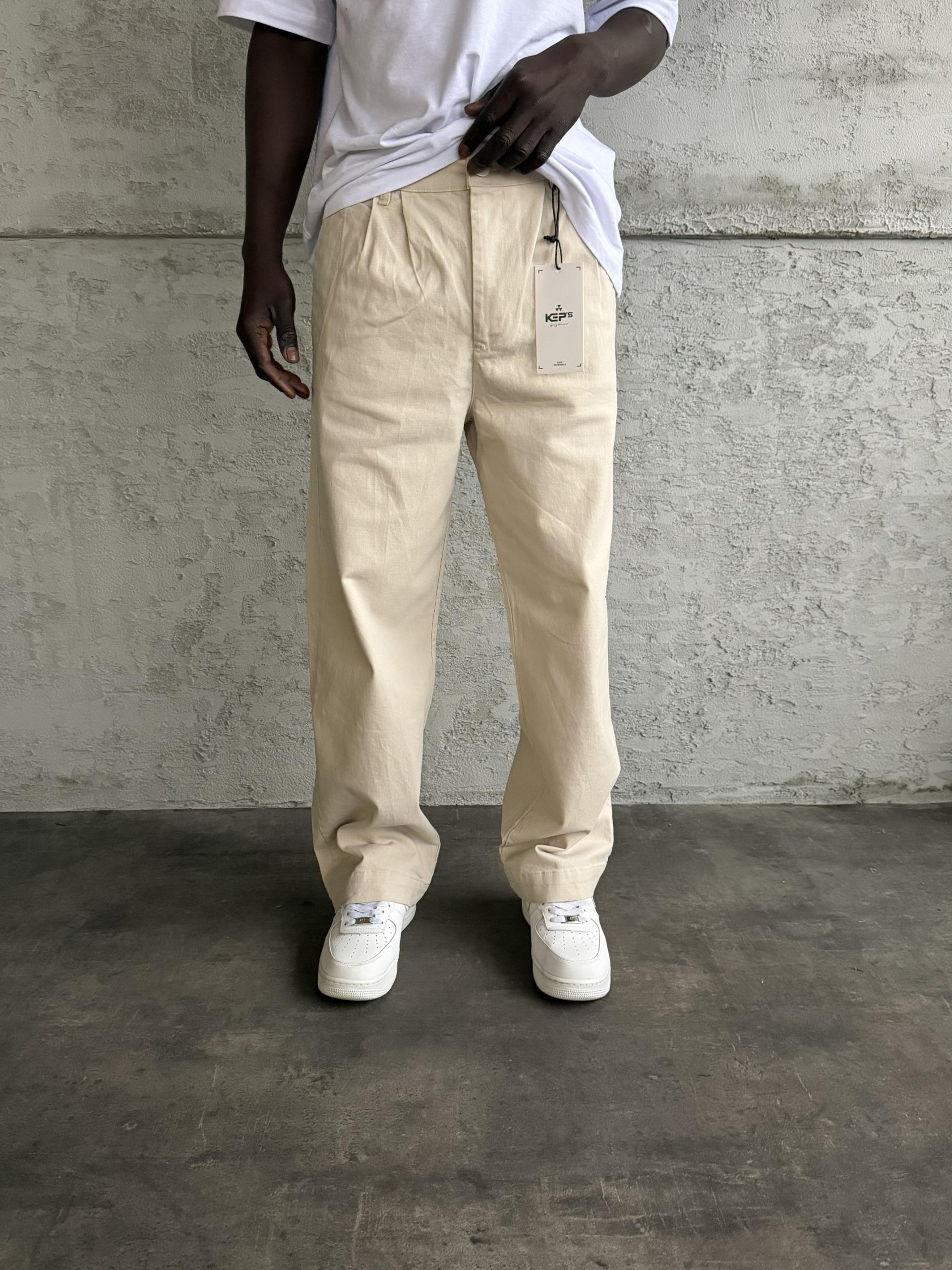 Gri Gabardin Relax Fit Pantolon