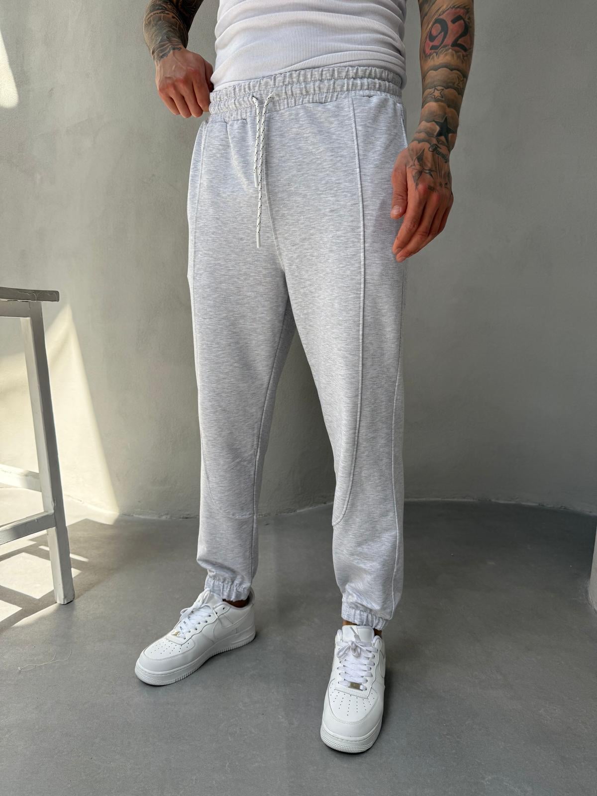 Gri Paça Lastik Eşofman