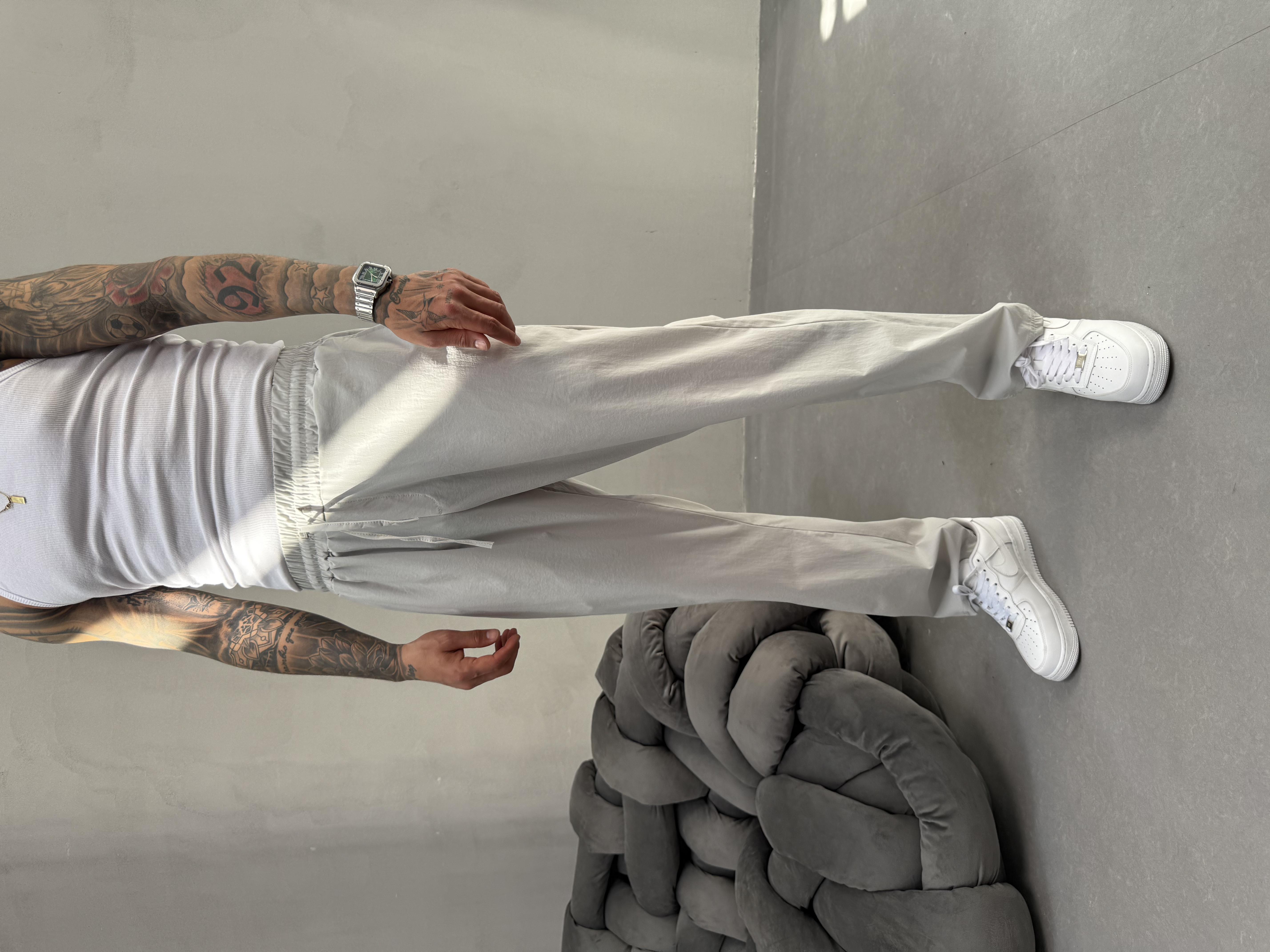 Gri Paraşüt Kumaş Jogger