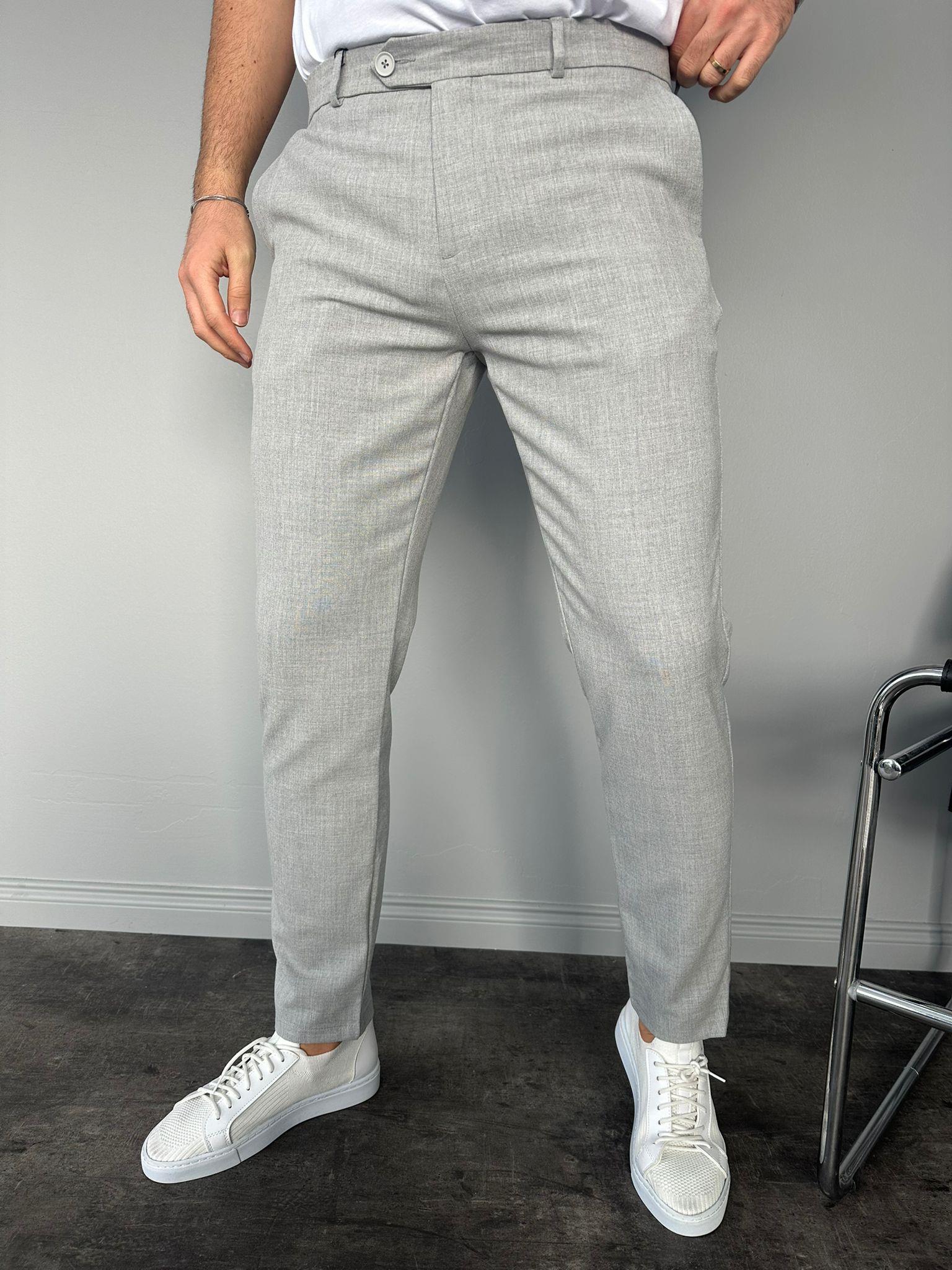 Gri Slimfit Kumaş Pantolon