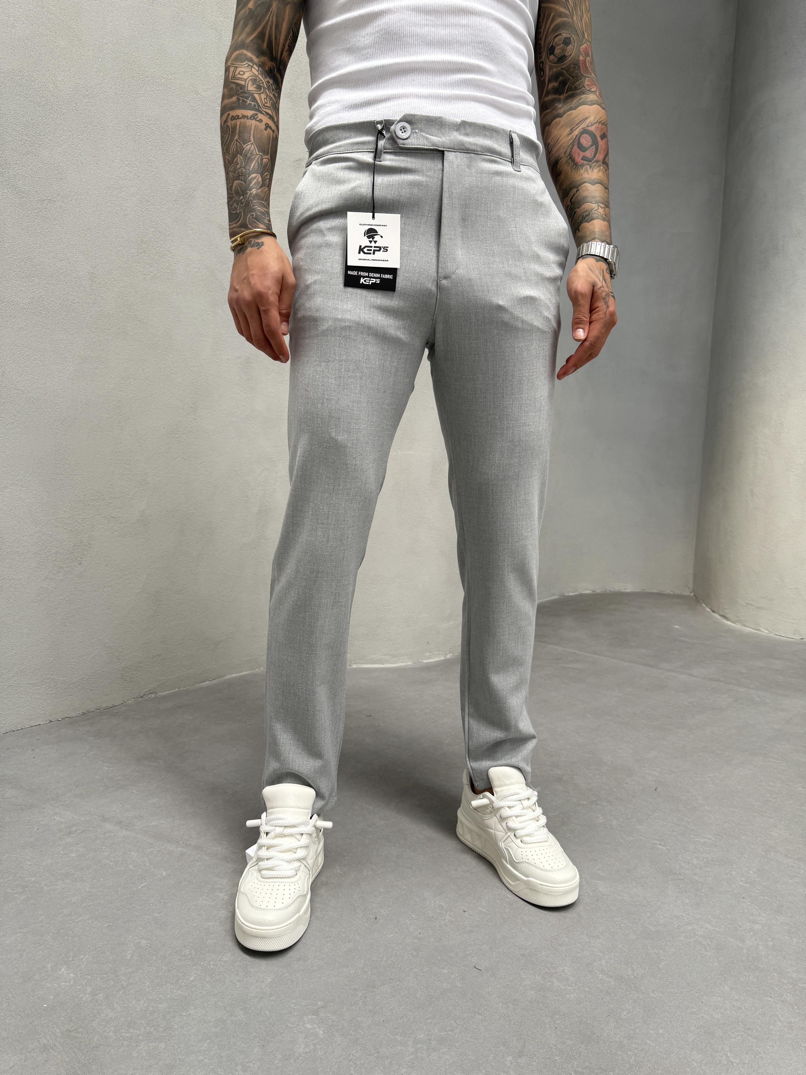 Gri Slimfit Kumaş Pantolon