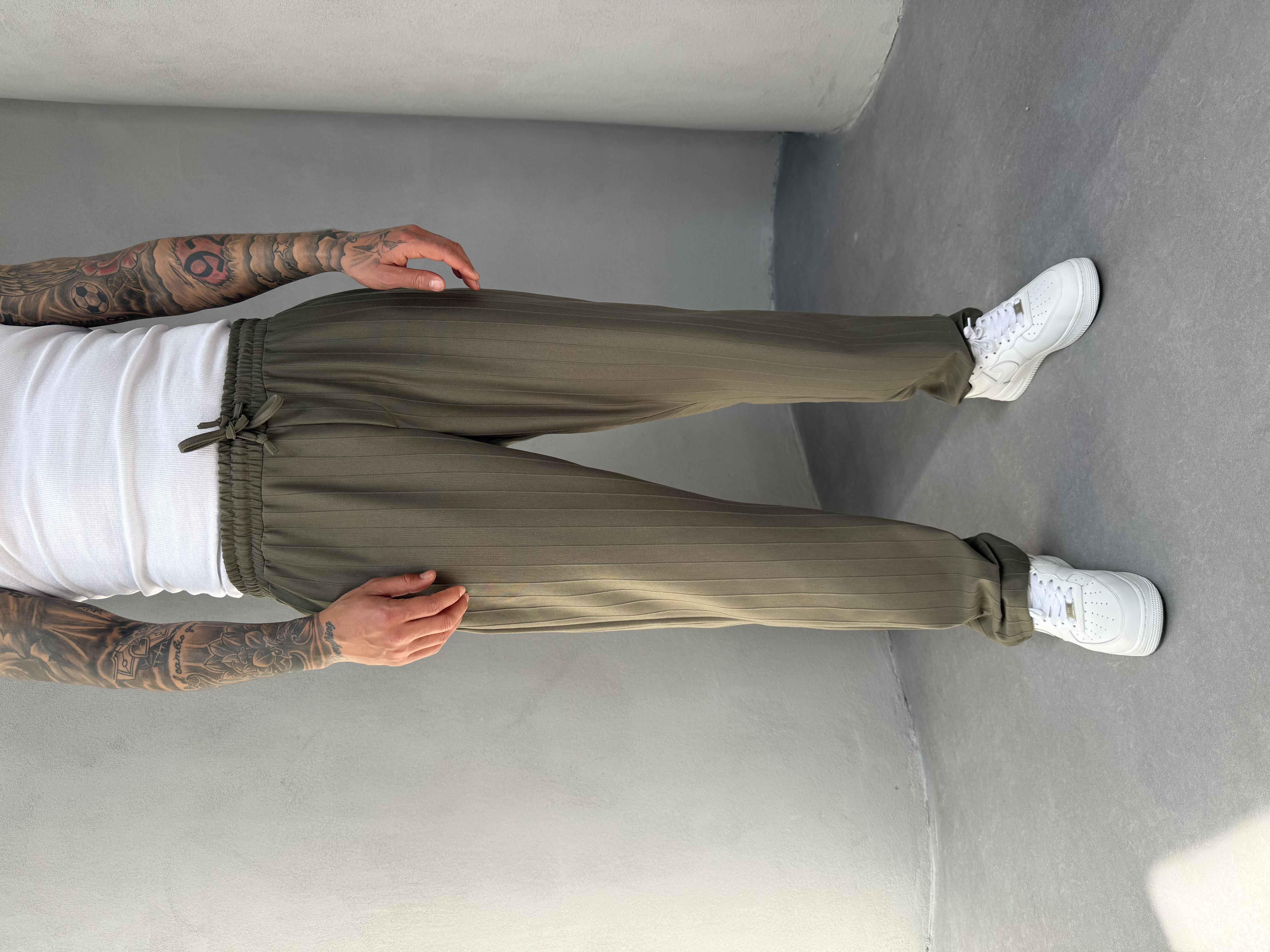 Haki Çizgili Eşofman