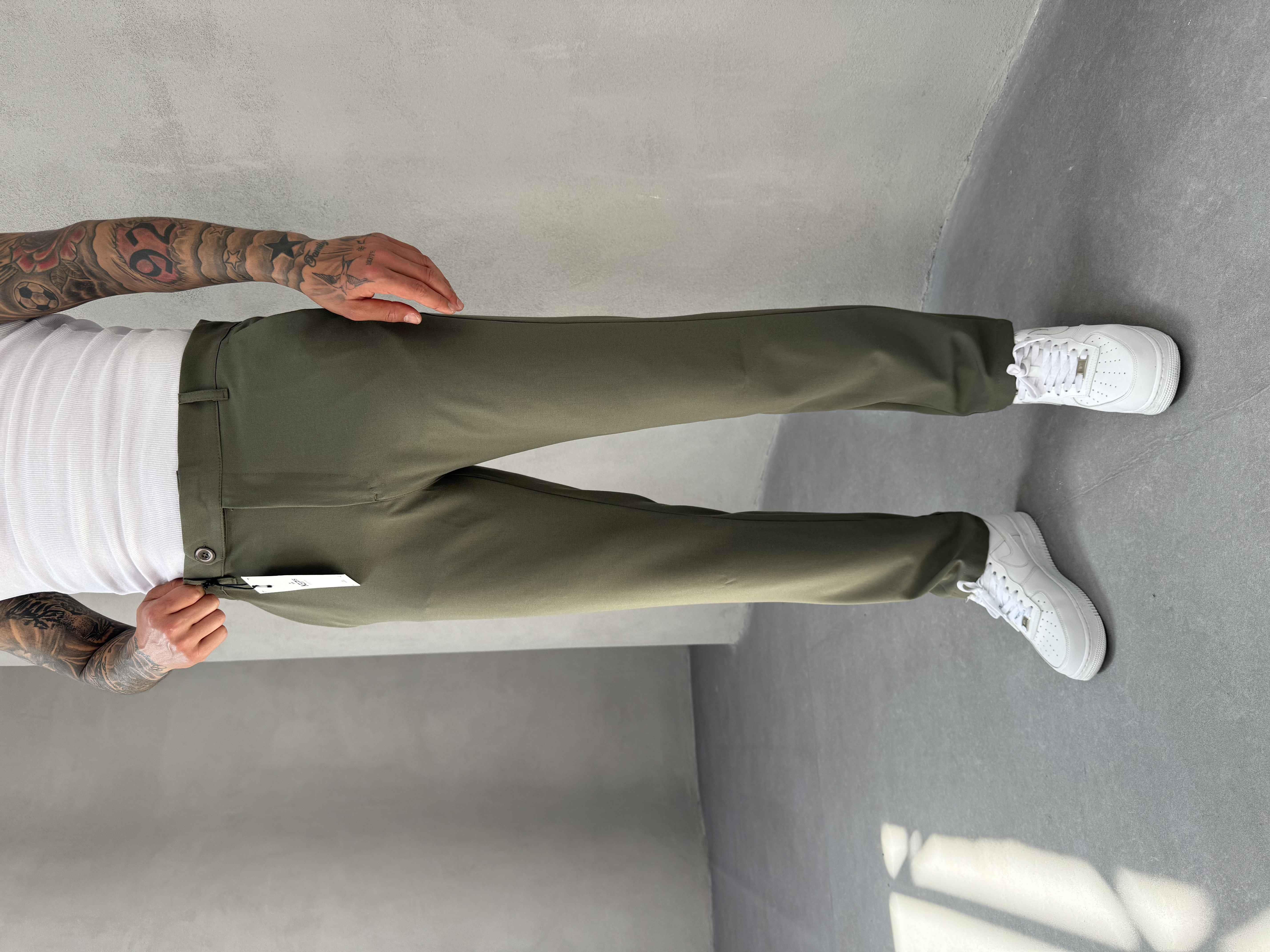 Haki Slimfit Kumaş Pantolon