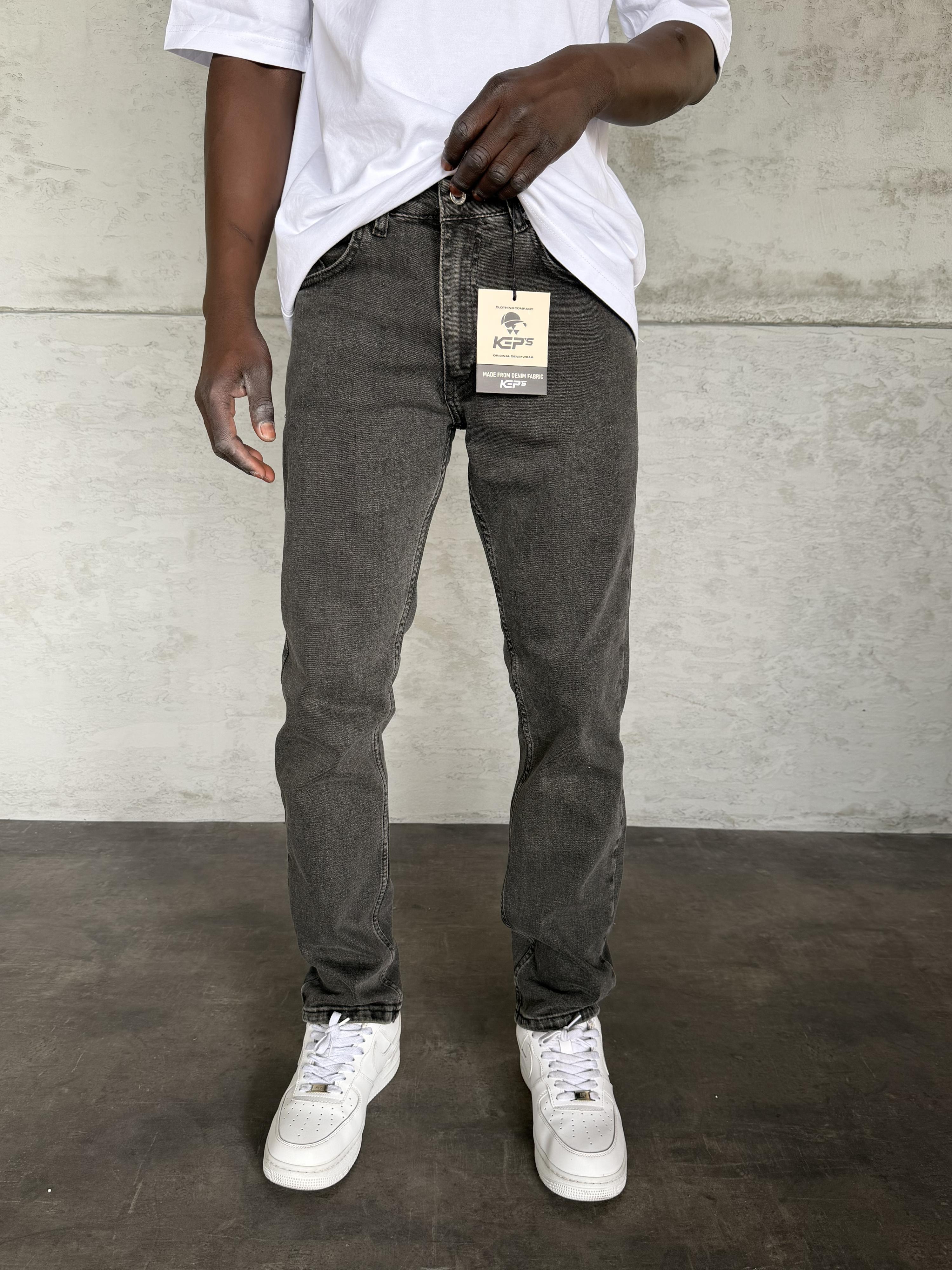 Kahve Yıkamalı Likralı Füme Regular Fit Jean