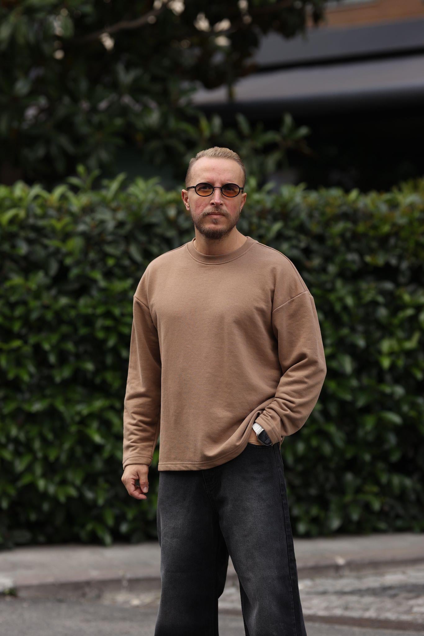 Kahverengi Basic Sweatshirt