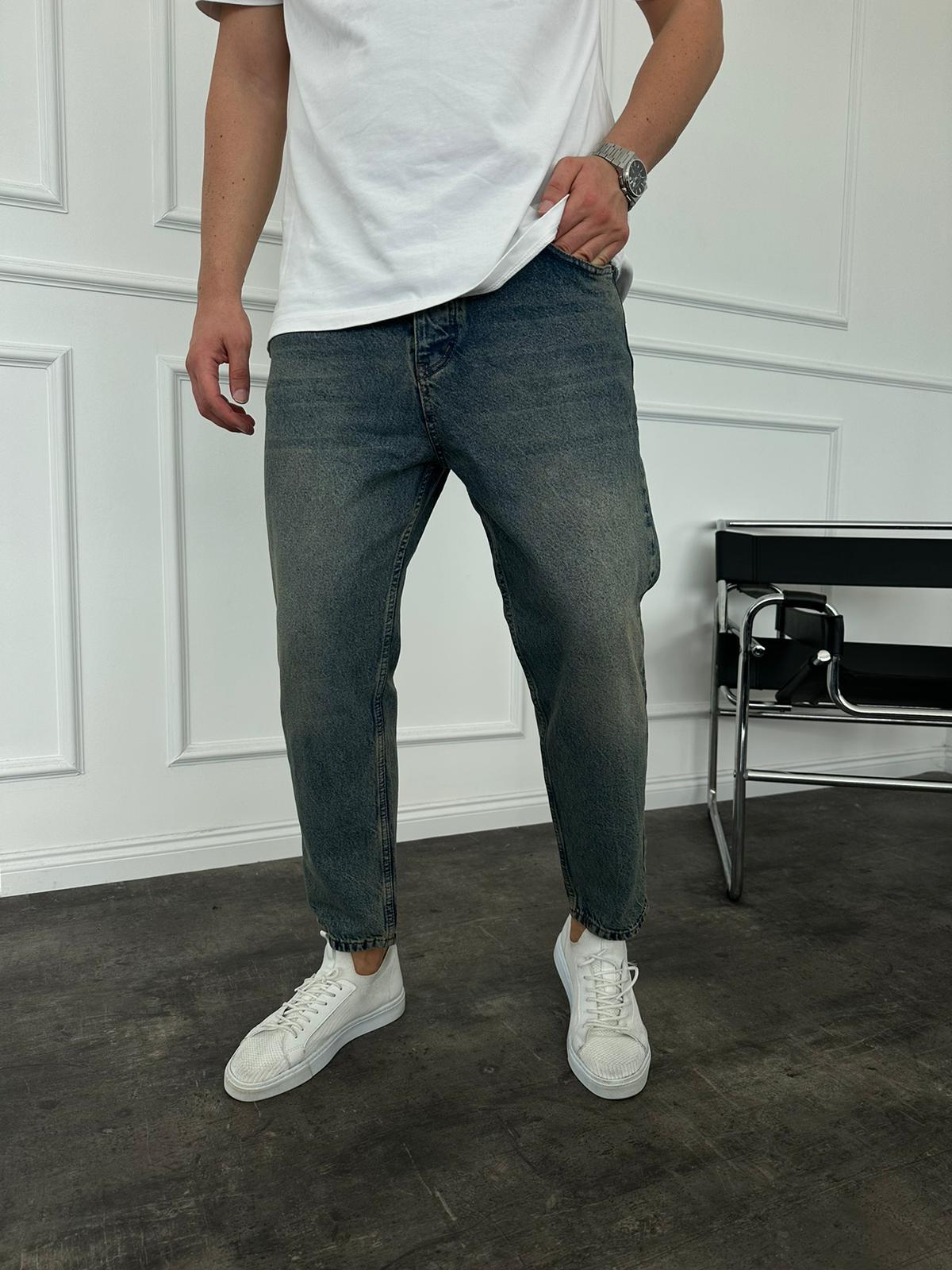 Koyu Yıkamalı Boyfriend Jean