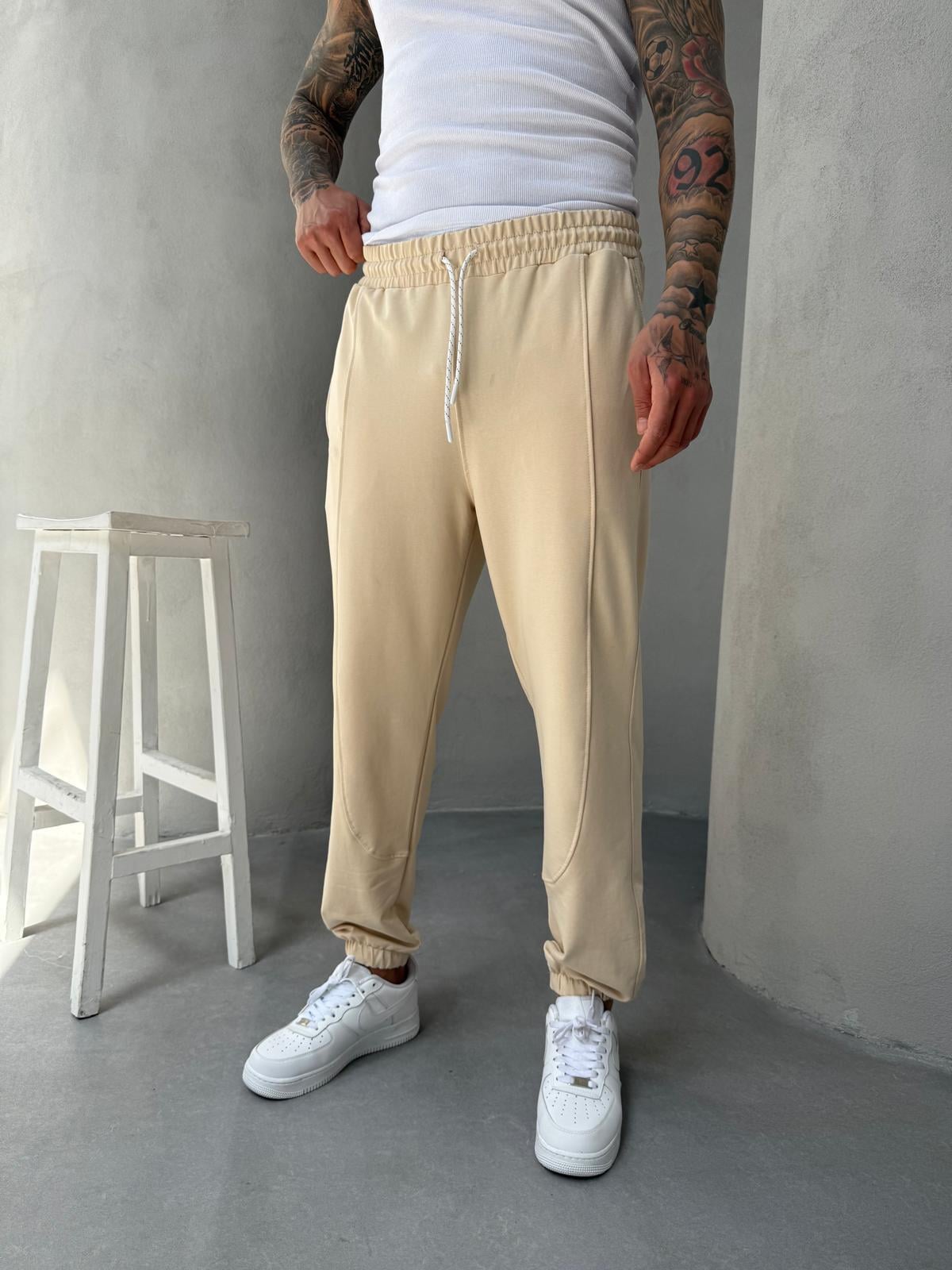 Krem Paça Lastik Eşofman