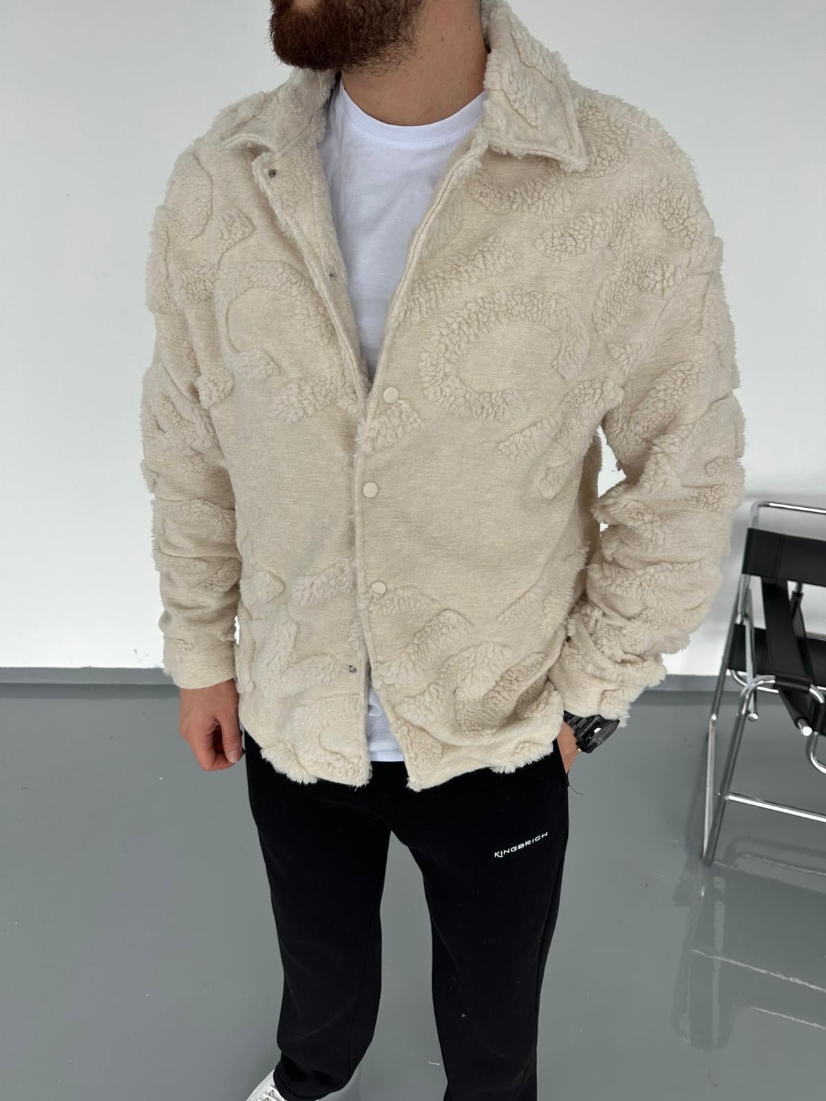 Krem Peluş Ceket