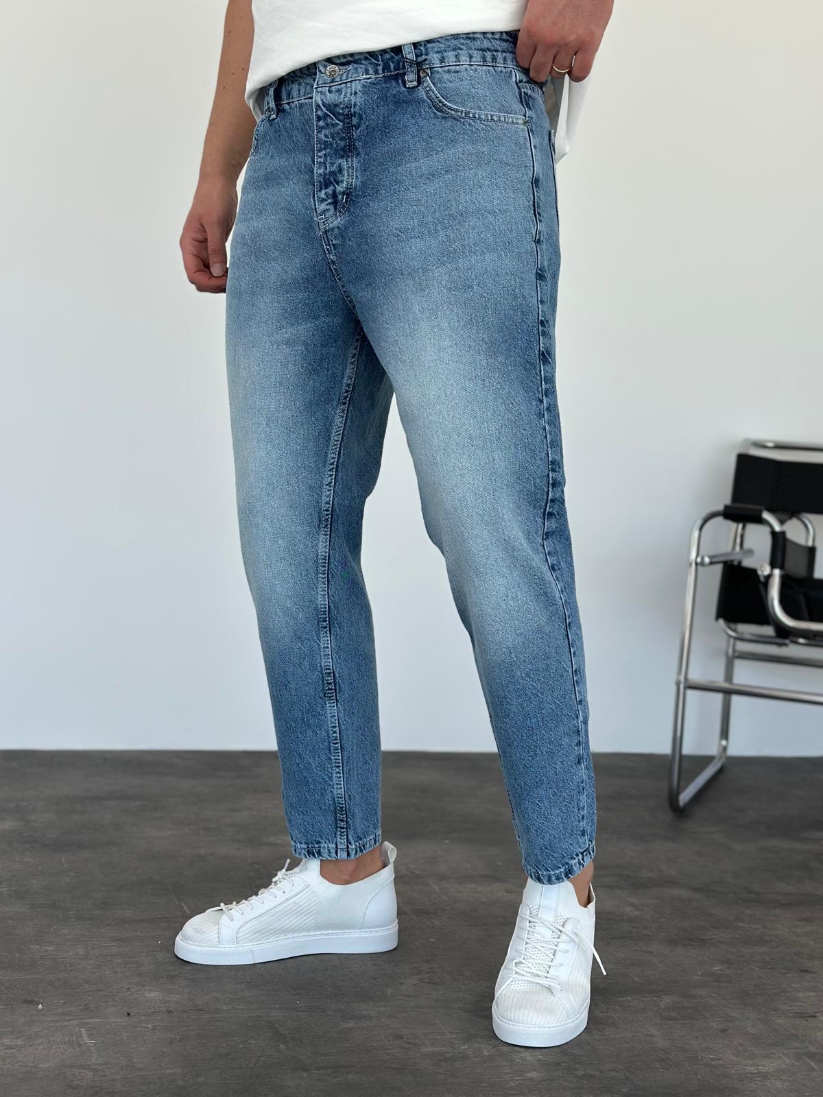 Mavi Taşlamalı Boyfriend Jean