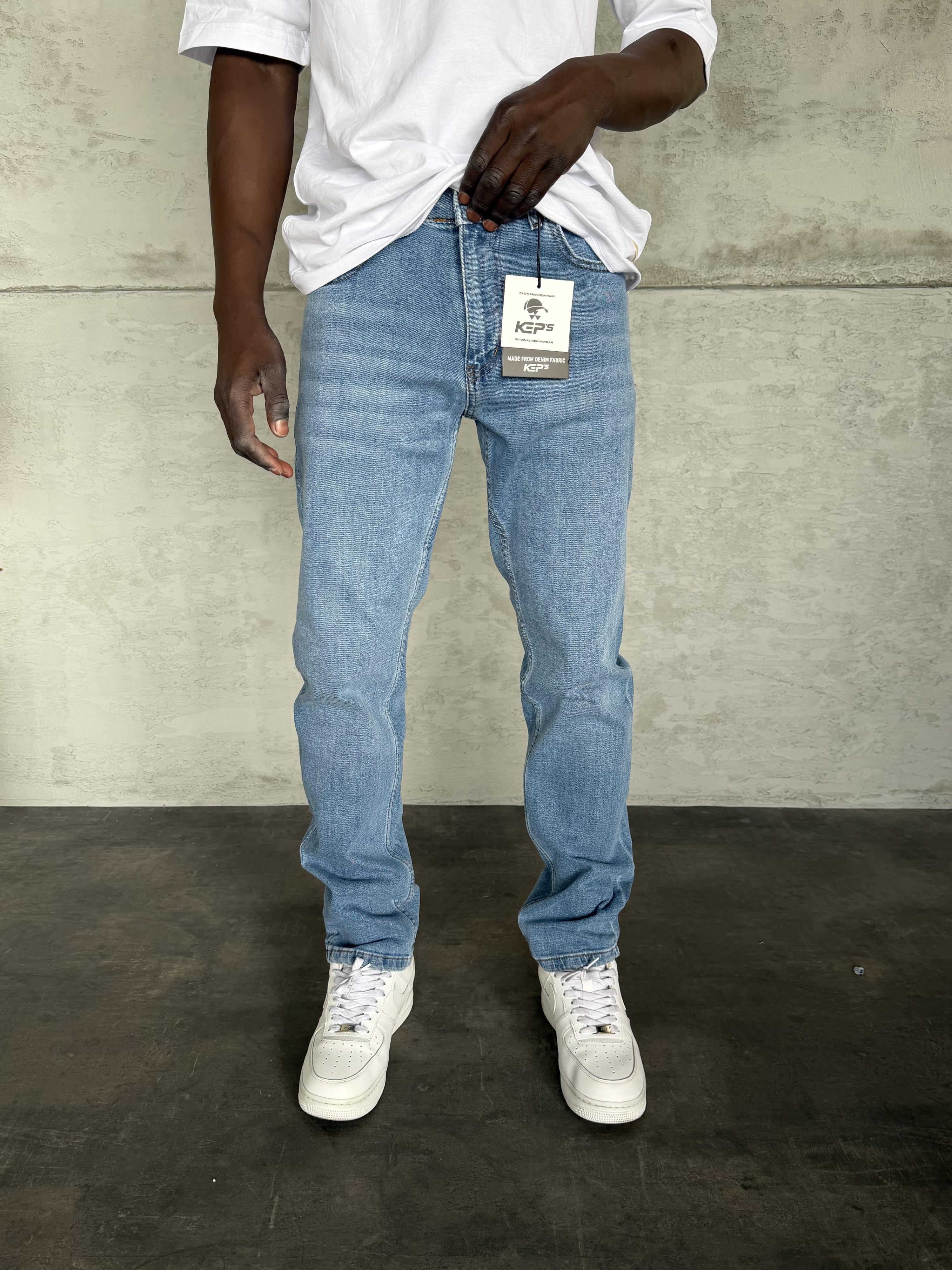 Mavi Taşlamalı Likralı Regular Fit Jean