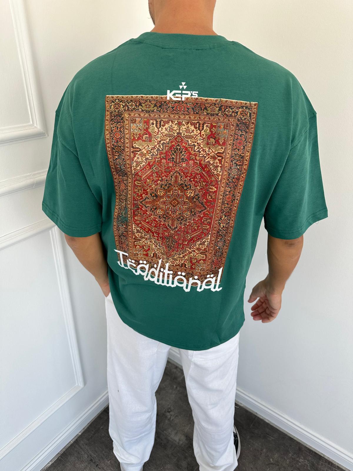 Mercan Oversize Baskılı T-Shirt