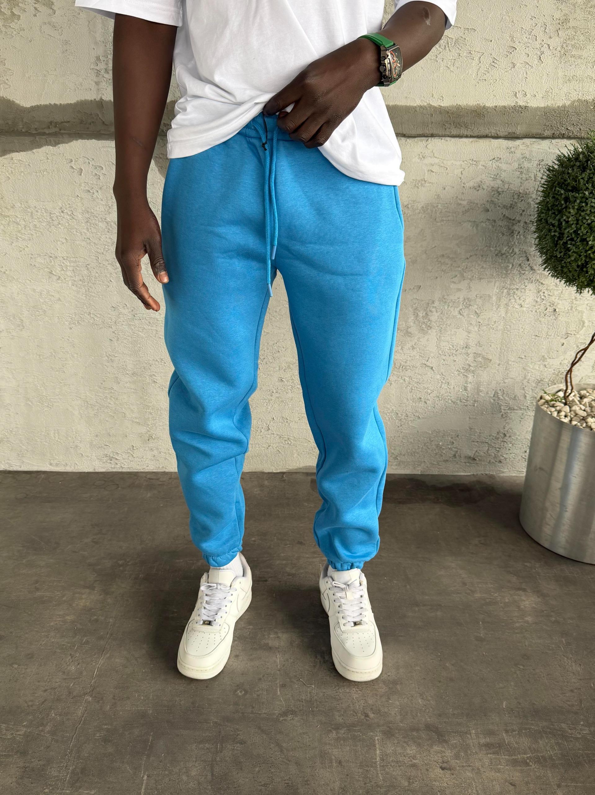 Saks Mavi Paça Lastik Eşofman