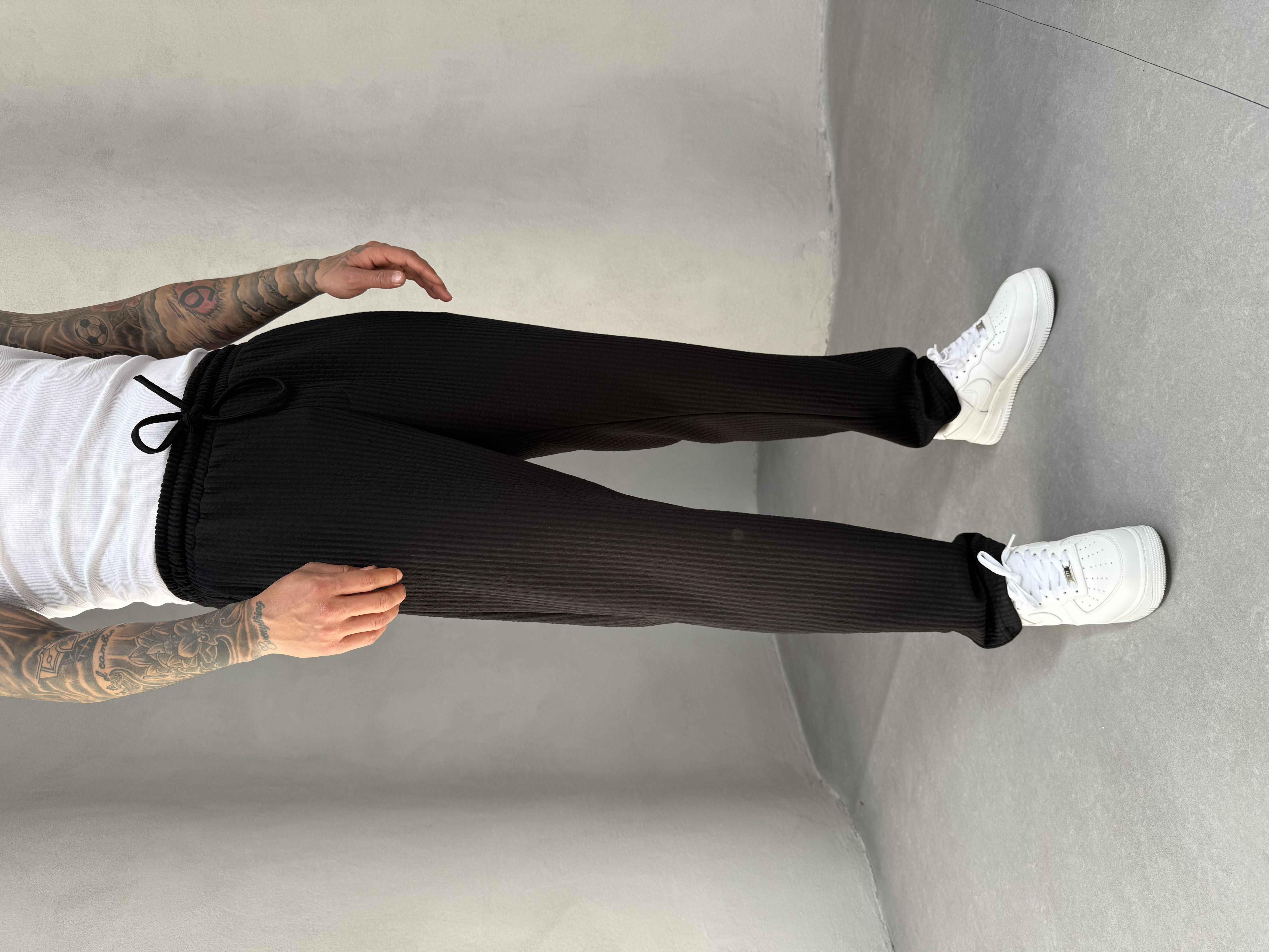 Siyah Fitilli Jogger