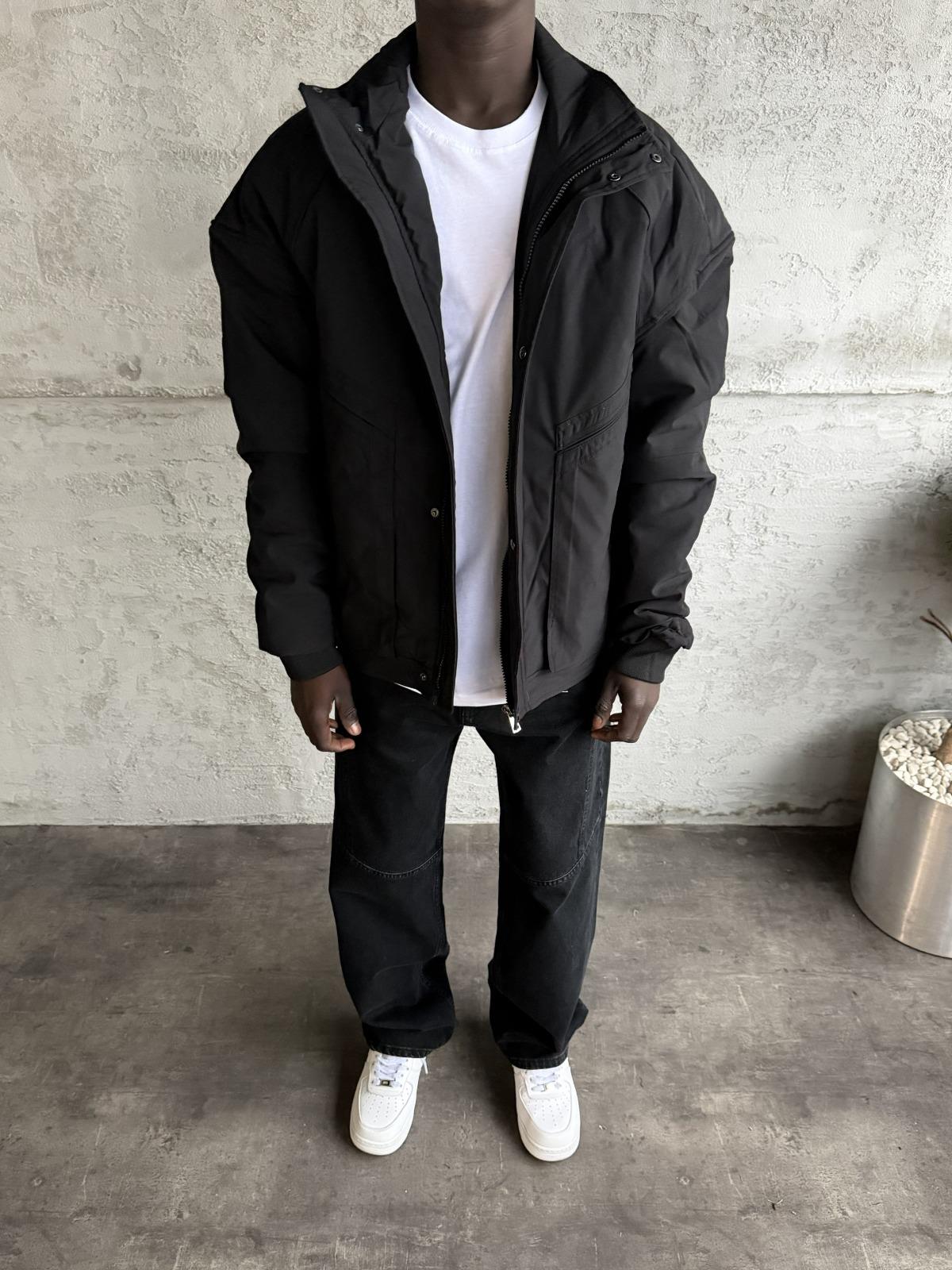 Siyah Kanguru Cepli Mont