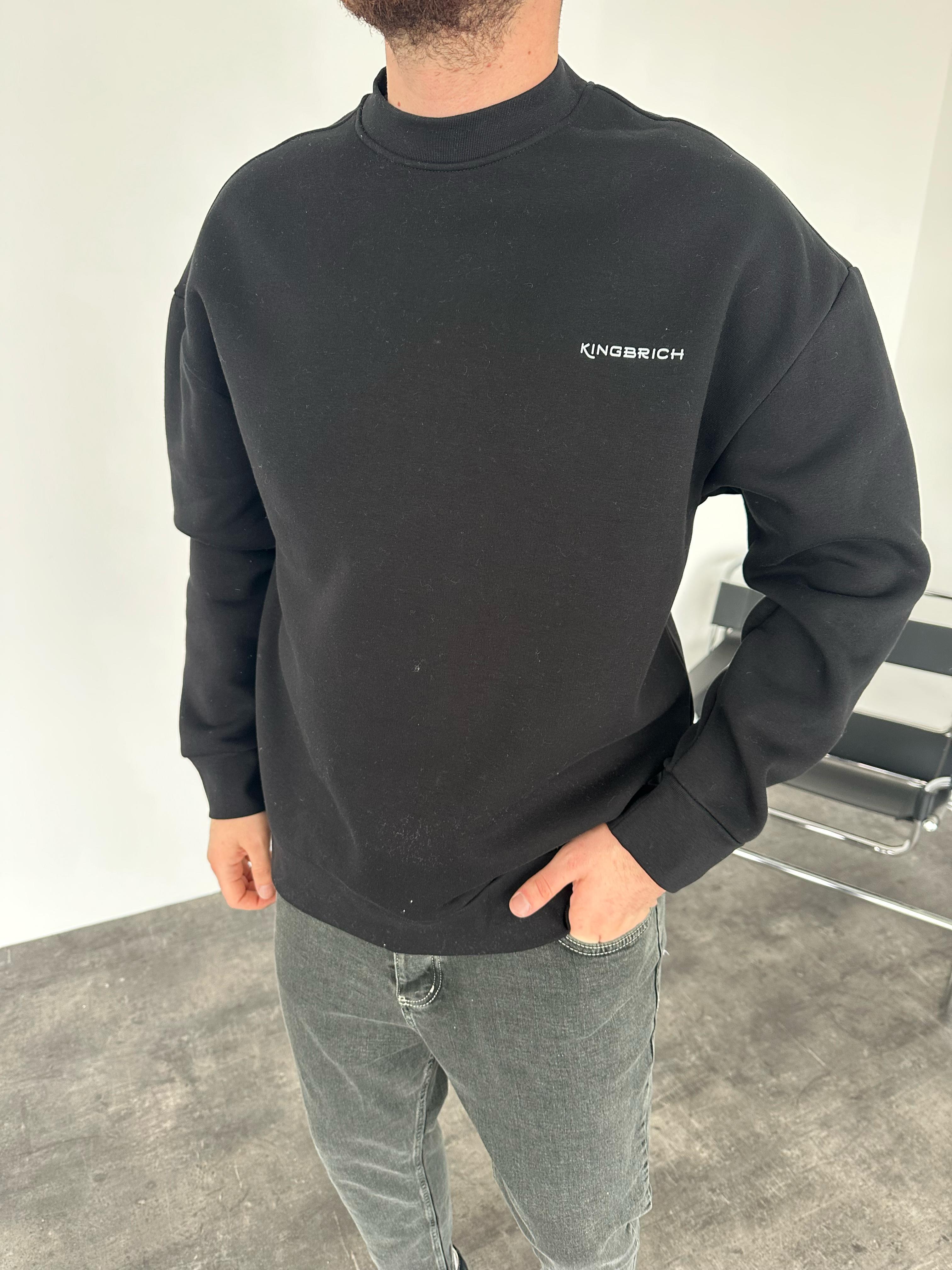 Siyah Yazı Detaylı Sweatshirt
