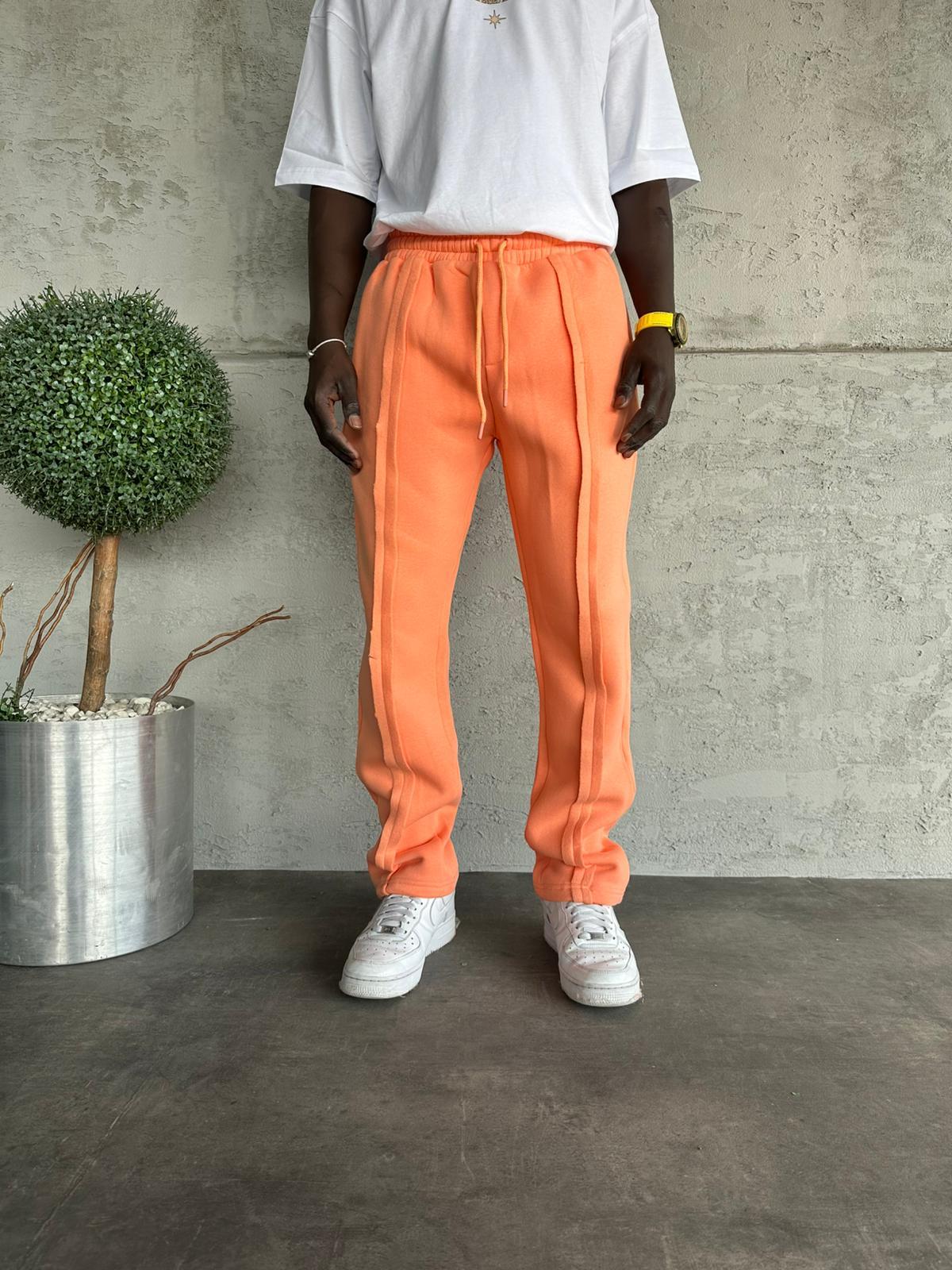 Turuncu Şerit Detaylı Baggy Eşofman