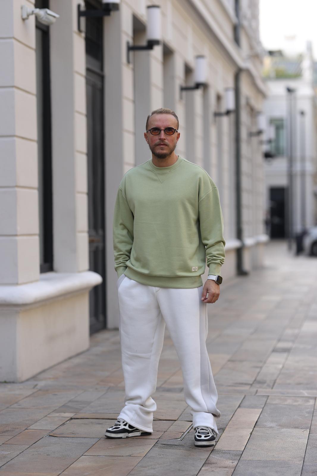 Yeşil Basic Sweatshirt