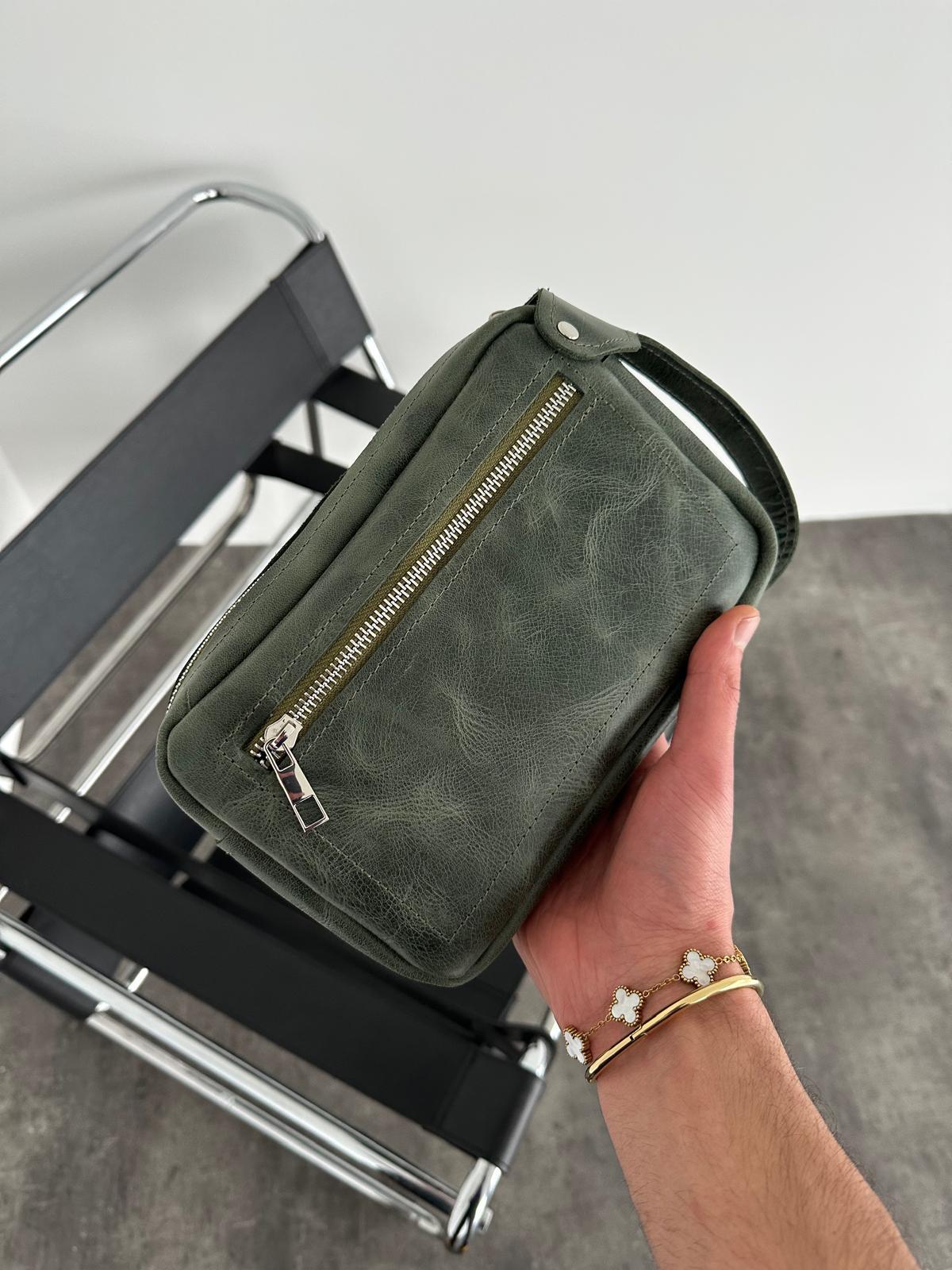 Yeşil Deri El Çantası