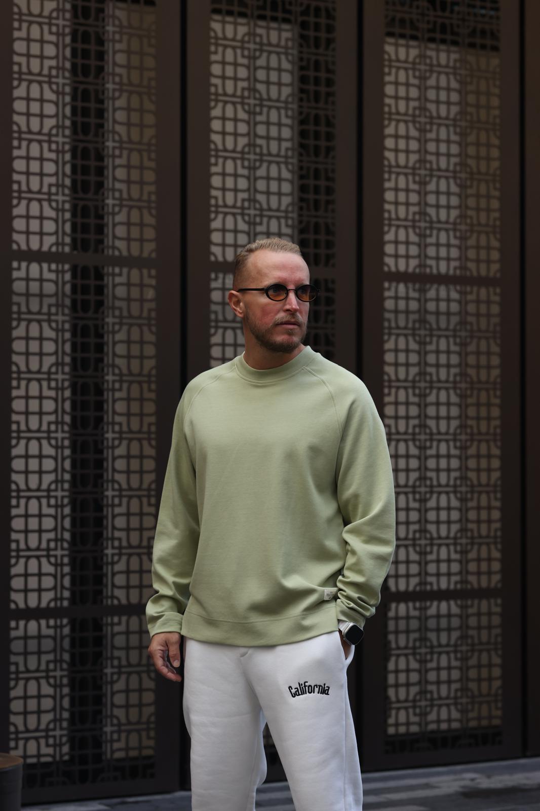 Yeşil Doubleface Kumaş Sweatshirt