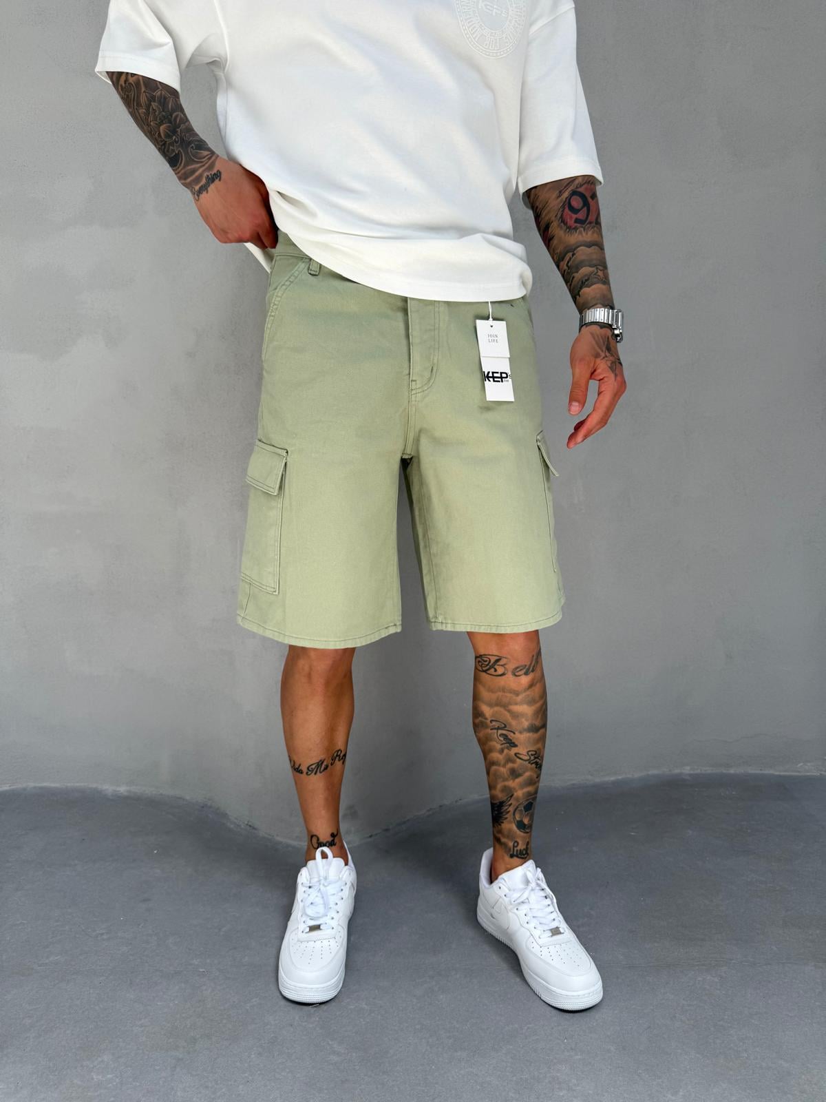Yeşil Kargo Cep Şort