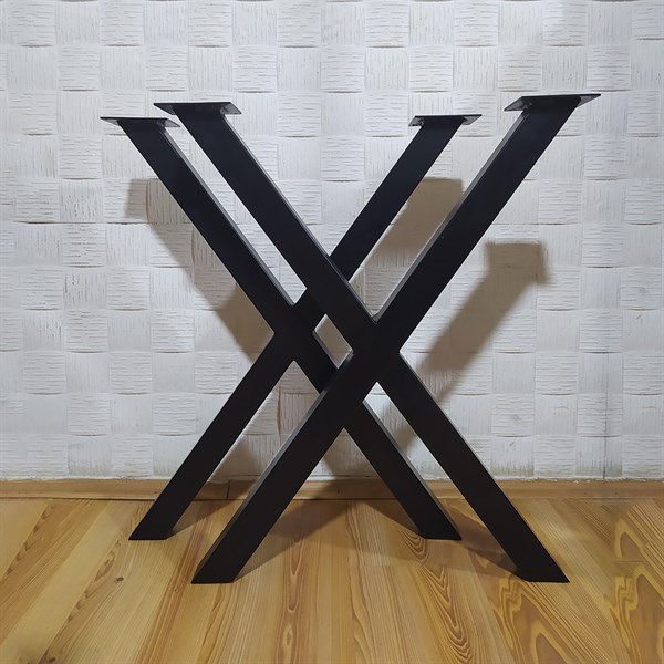 Çapraz Ayak Masa Siyah Metal Masa Ayağı X Model Masa Ayağı