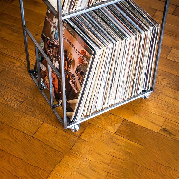 Plaklık Plak Düzenleyici Metal Organizer Kitaplık