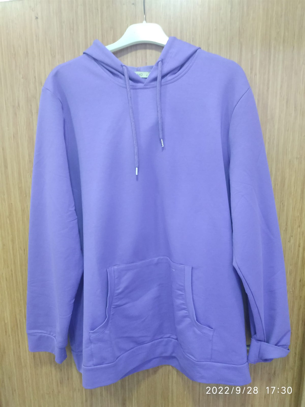 Rmg Kapşonlu Büyük Beden Mor Sweatshirt