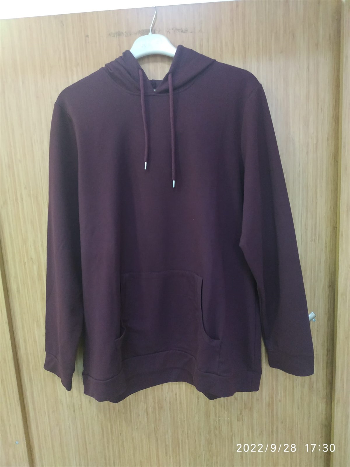 Rmg Kapşonlu Büyük Beden Mürdüm Sweatshirt