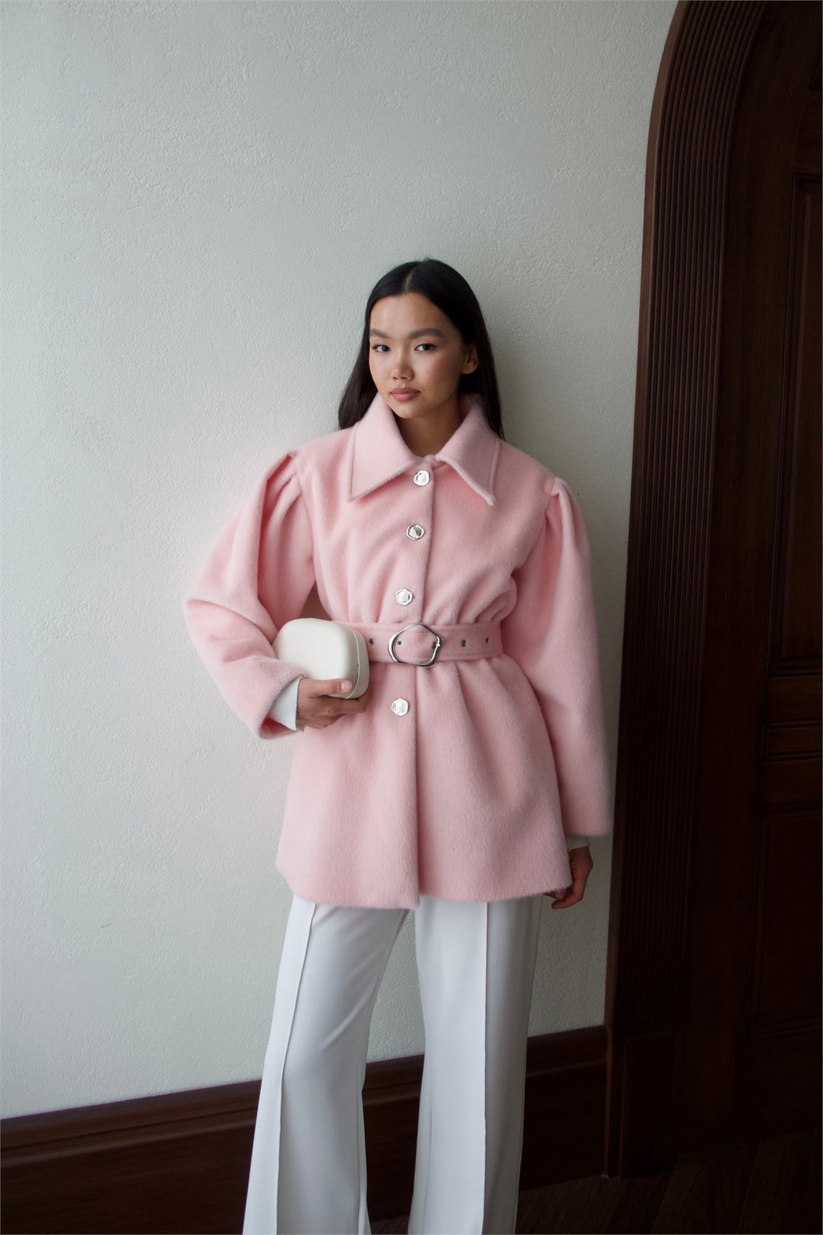 Beli Lastikli Goldfox Ceket - PEMBE