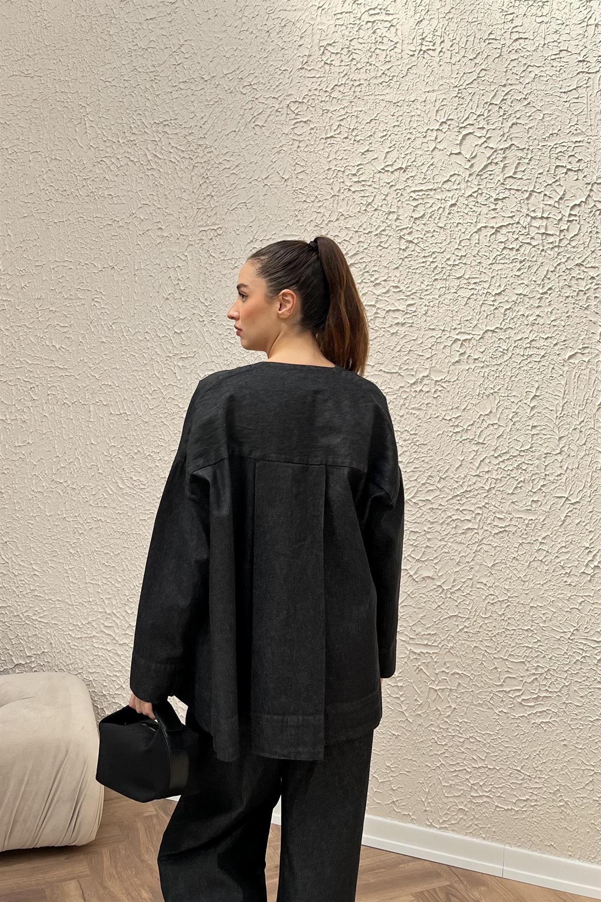 Denim Ceket - SİYAH
