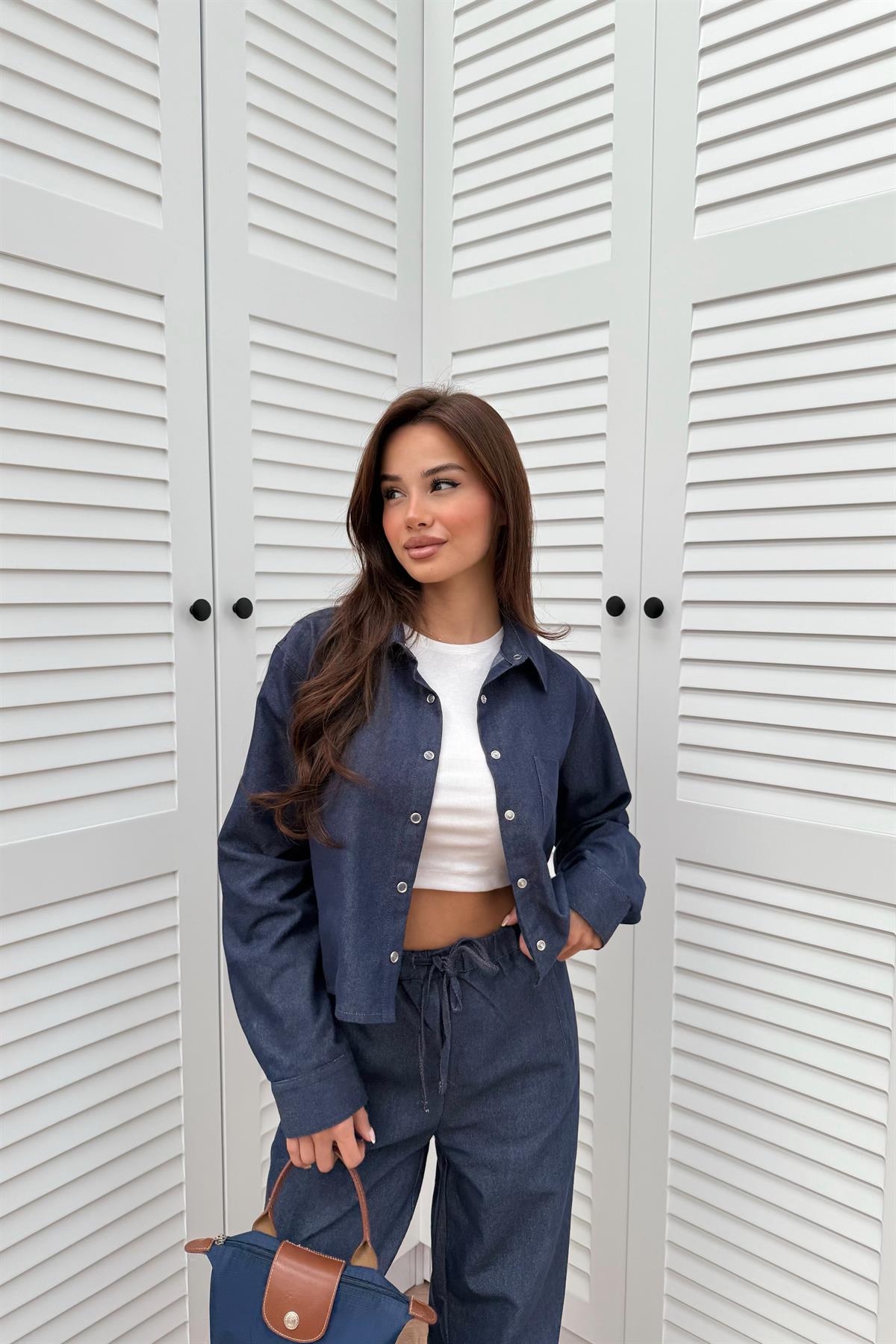 Gabardin Denim Takım - LACİVERT