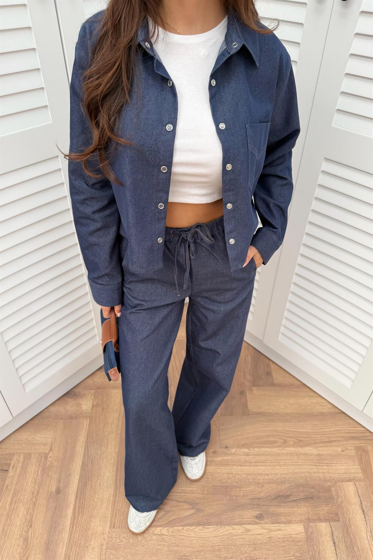 Gabardin Denim Takım - LACİVERT