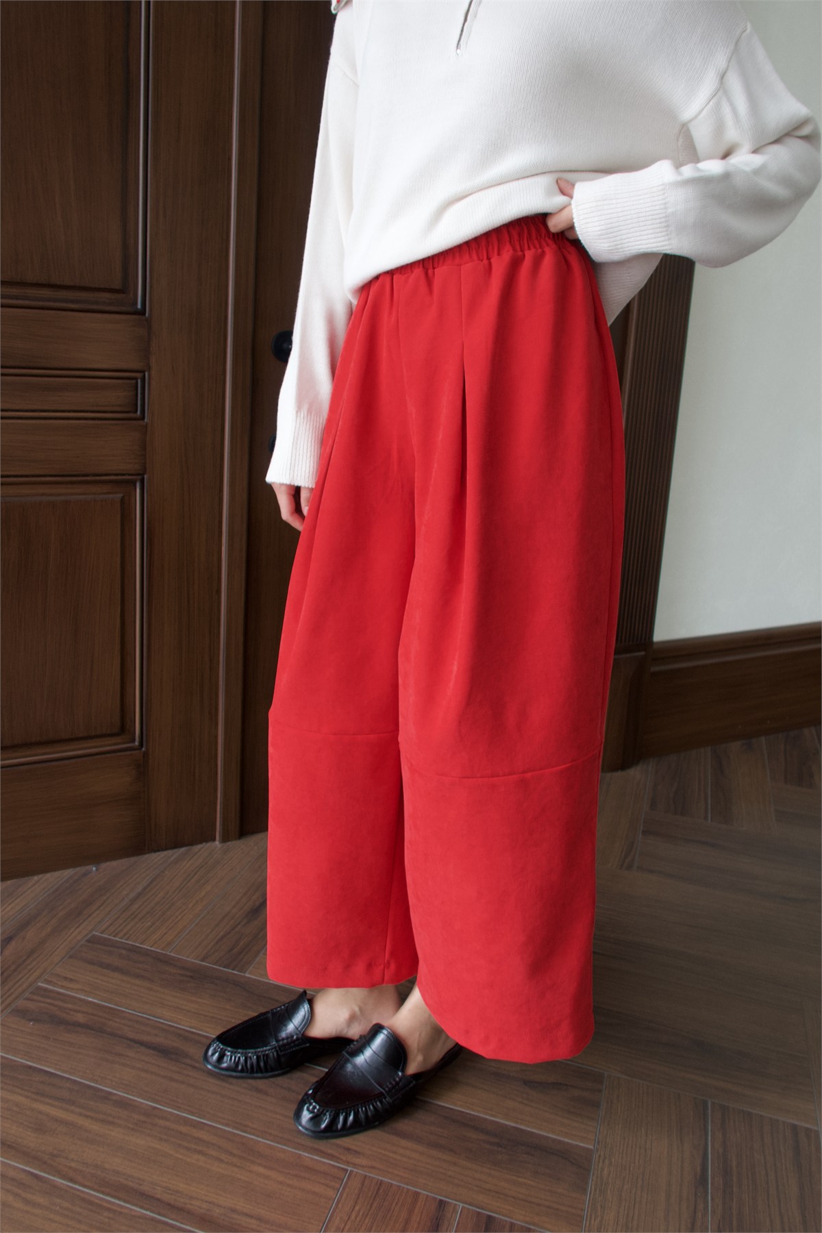 Gabardin Pantolon - KIRMIZI